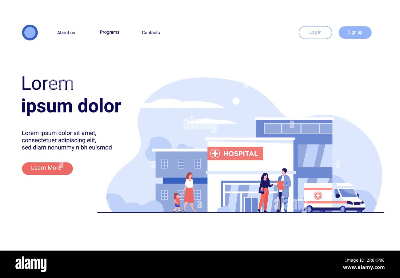 City hospital building Stock Vector Image