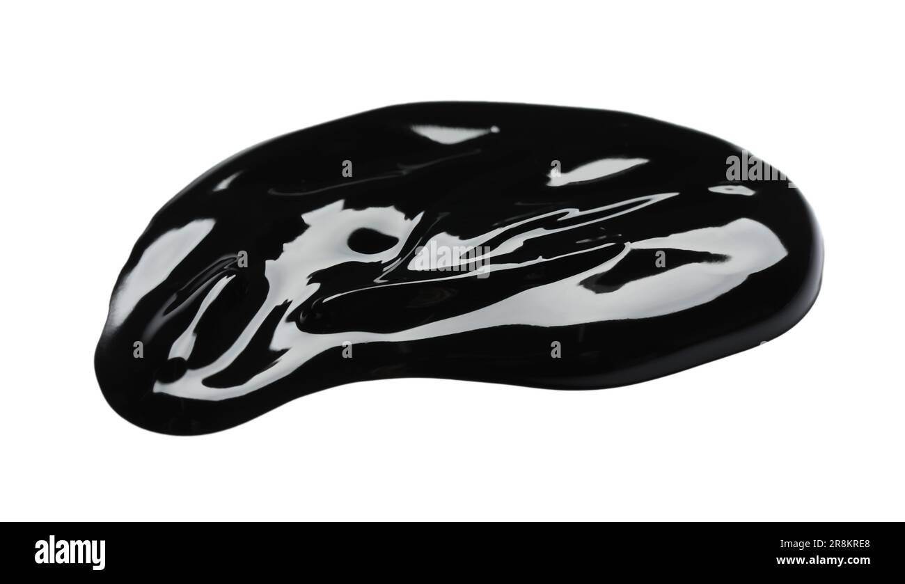 Sample of black glossy paint on white background Stock Photo Alamy