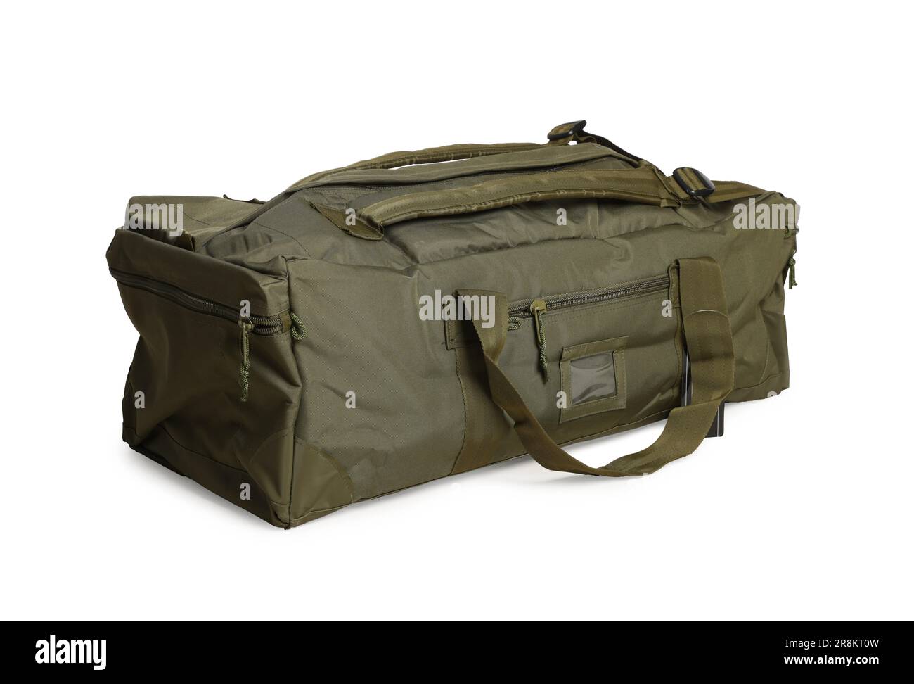 Army duffle bag isolated on white. Military equipment Stock Photo Alamy