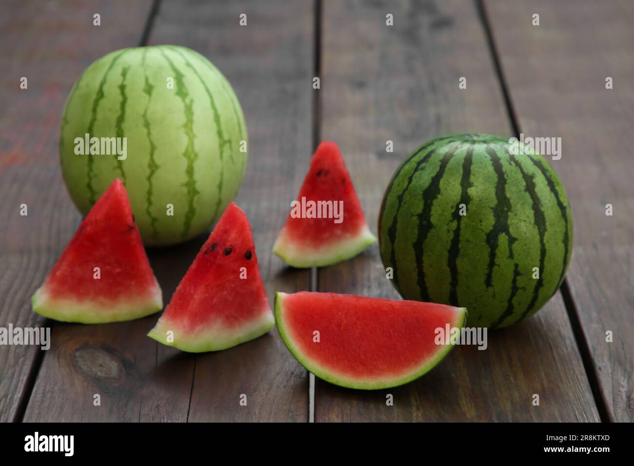 Different delicious ripe watermelons hi-res stock photography and ...