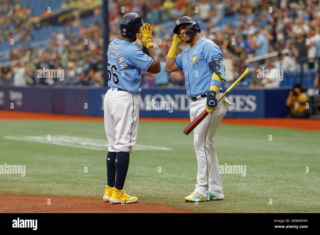 St. Petersburg, FL. USA; Tampa Bay Rays left fielder Randy