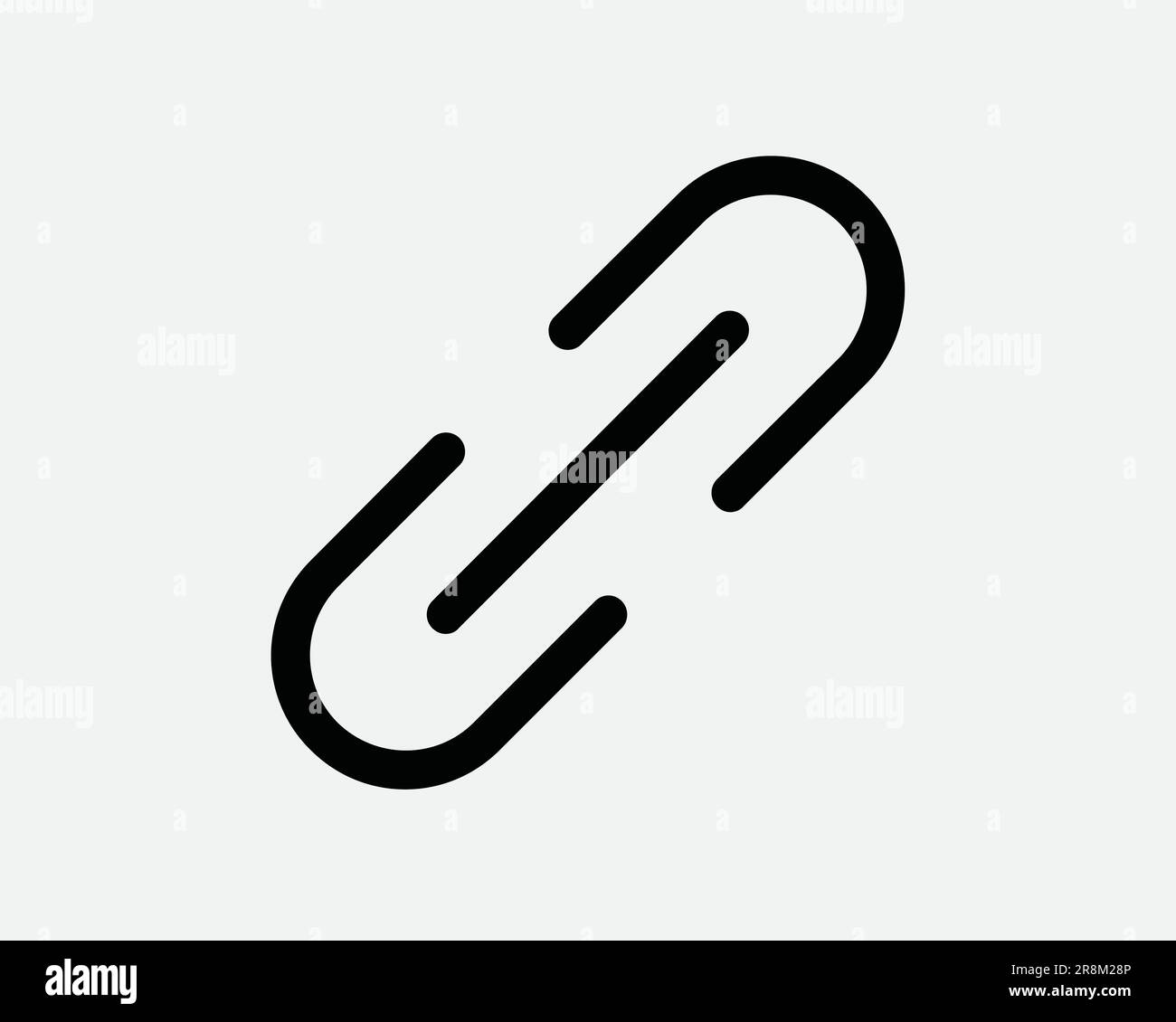 Attachment Link Icon. Chain Connection Attach Email File Network Connect Black White Line Sign Symbol Illustration Artwork Graphic Clipart EPS Vector Stock Vector