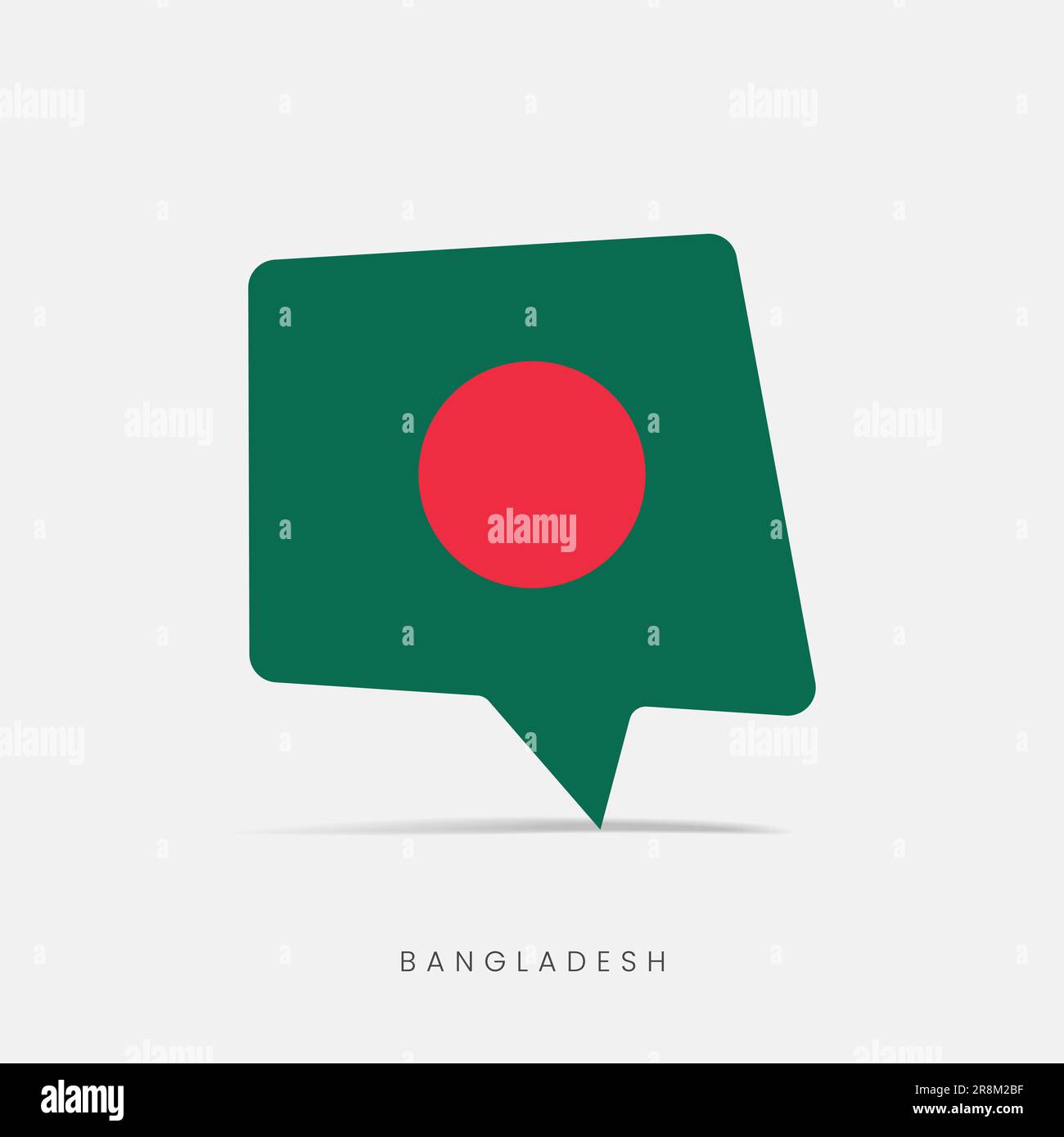 Bangladesh flag bubble chat icon Stock Vector