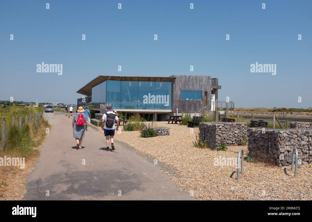 Rye East Sussex , England UK -  Sussex Wildlife Trust Rye Harbour Nature Reserve Discovery & Information Centre with cafe Stock Photo