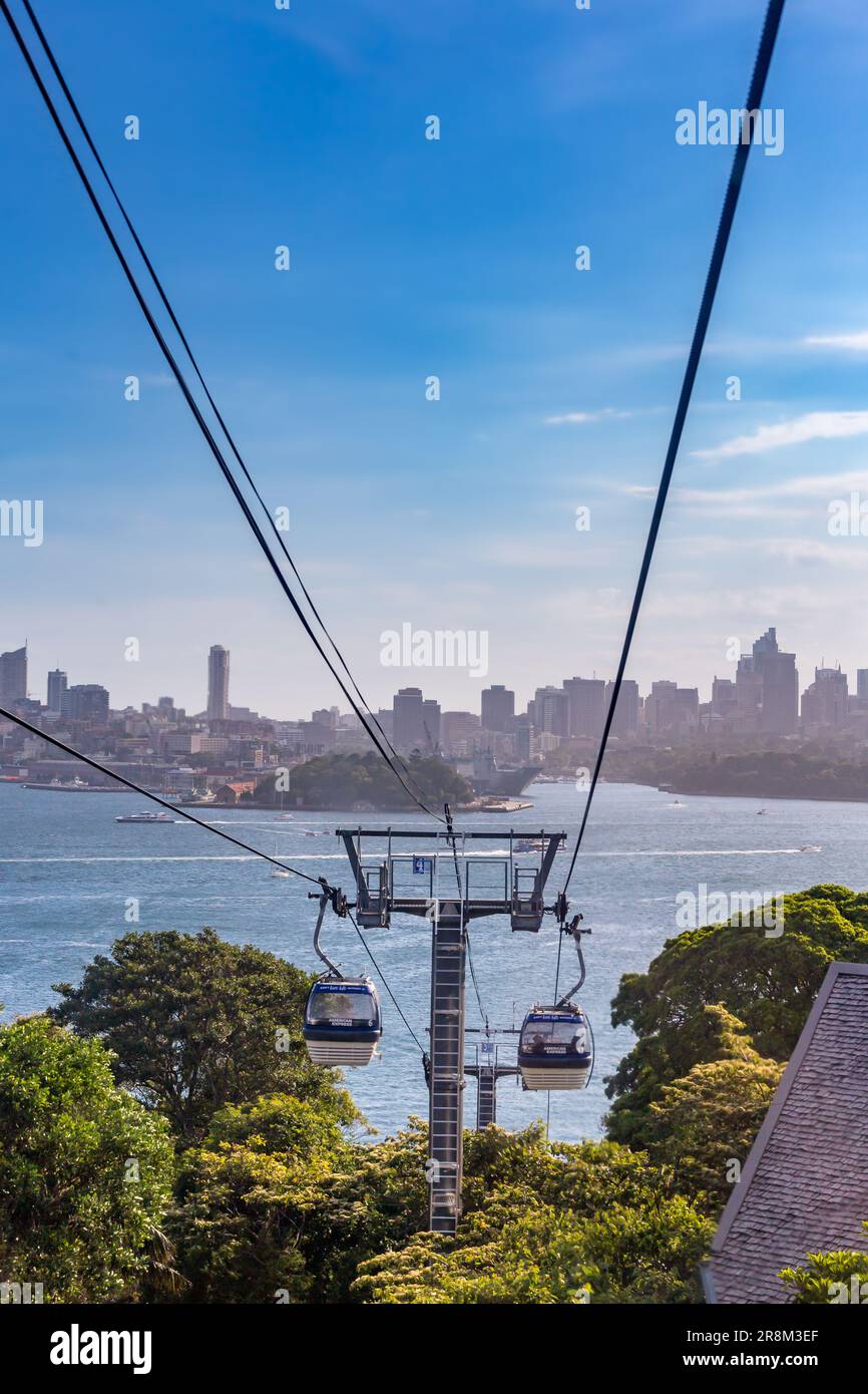Sydney, Australia December 28, 2021 The Sky Safari Cable Car at