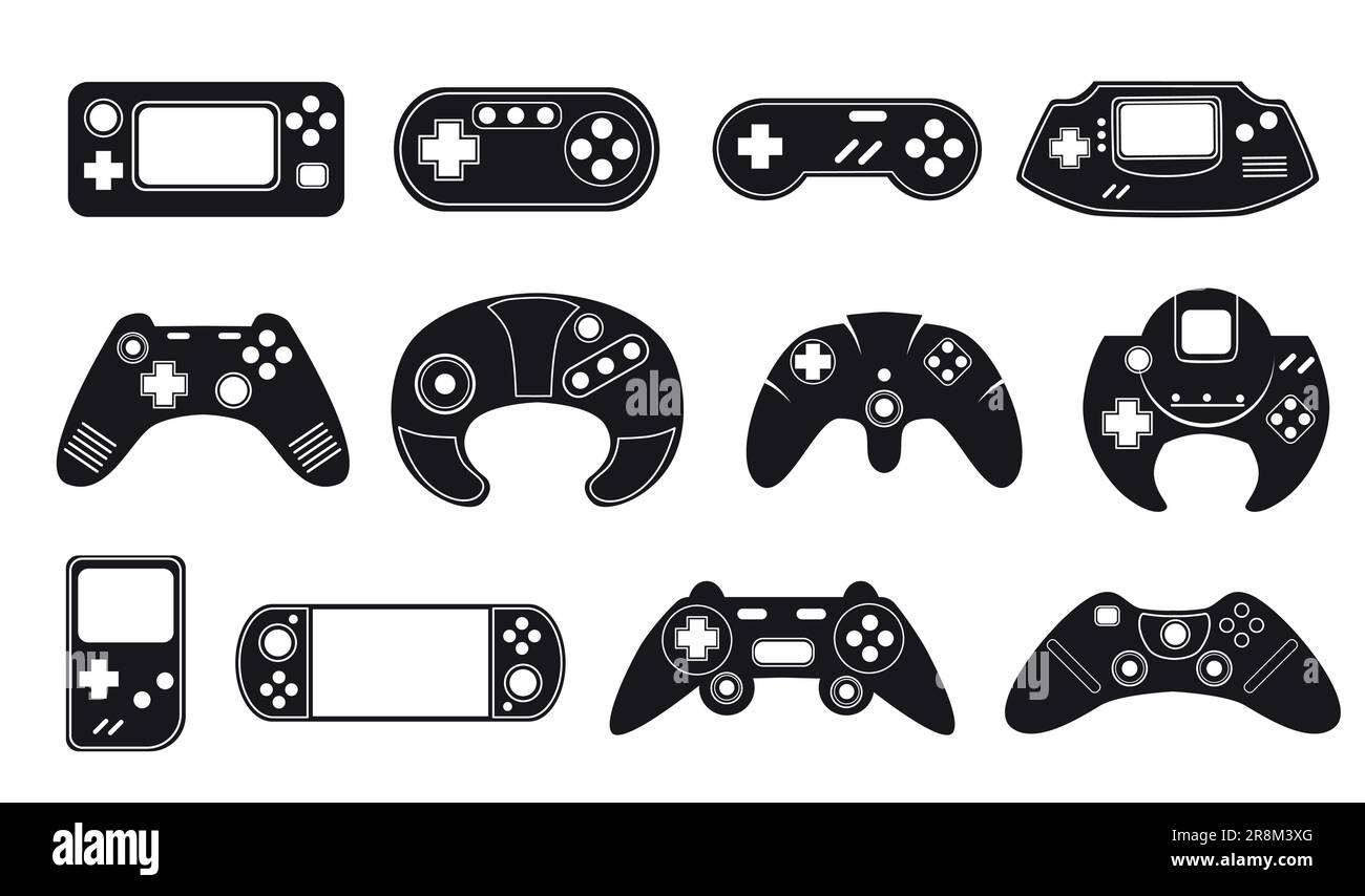 Black xbox controller Stock Vector Images - Alamy