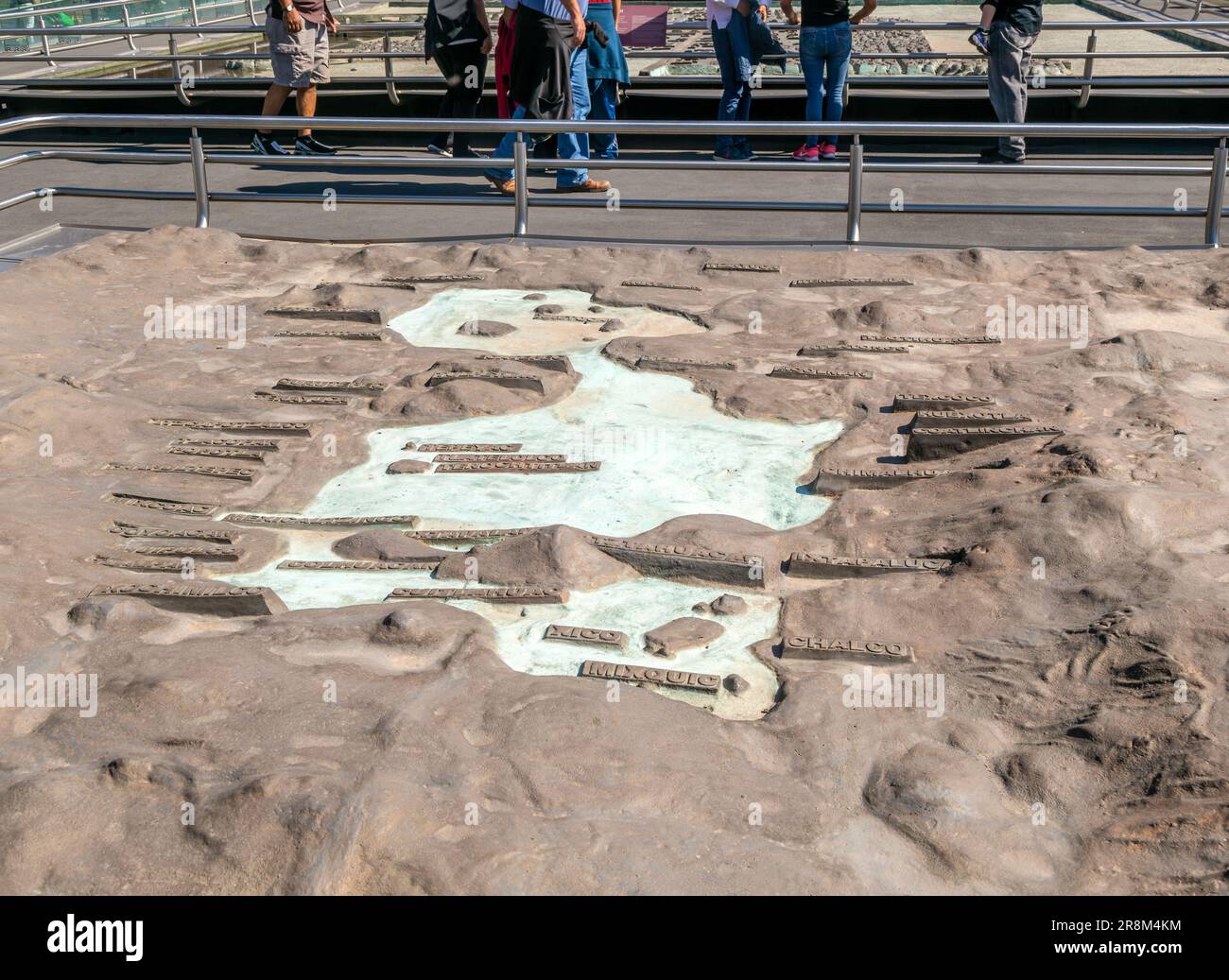 Model of La Cuenca de Mexico, Templo Mayor, Mexico City, Mexico Stock Photo