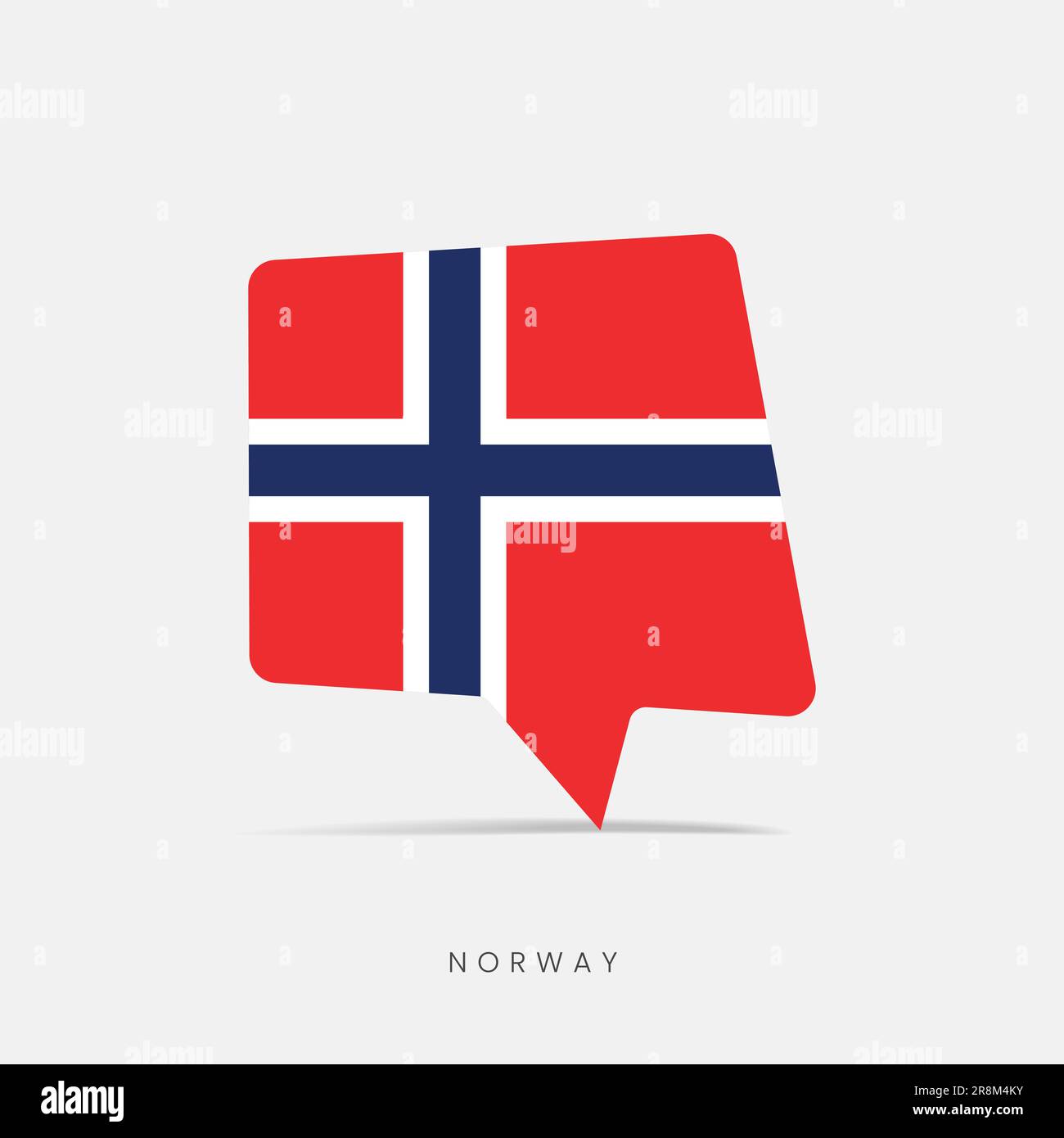 Norway flag bubble chat icon Stock Vector