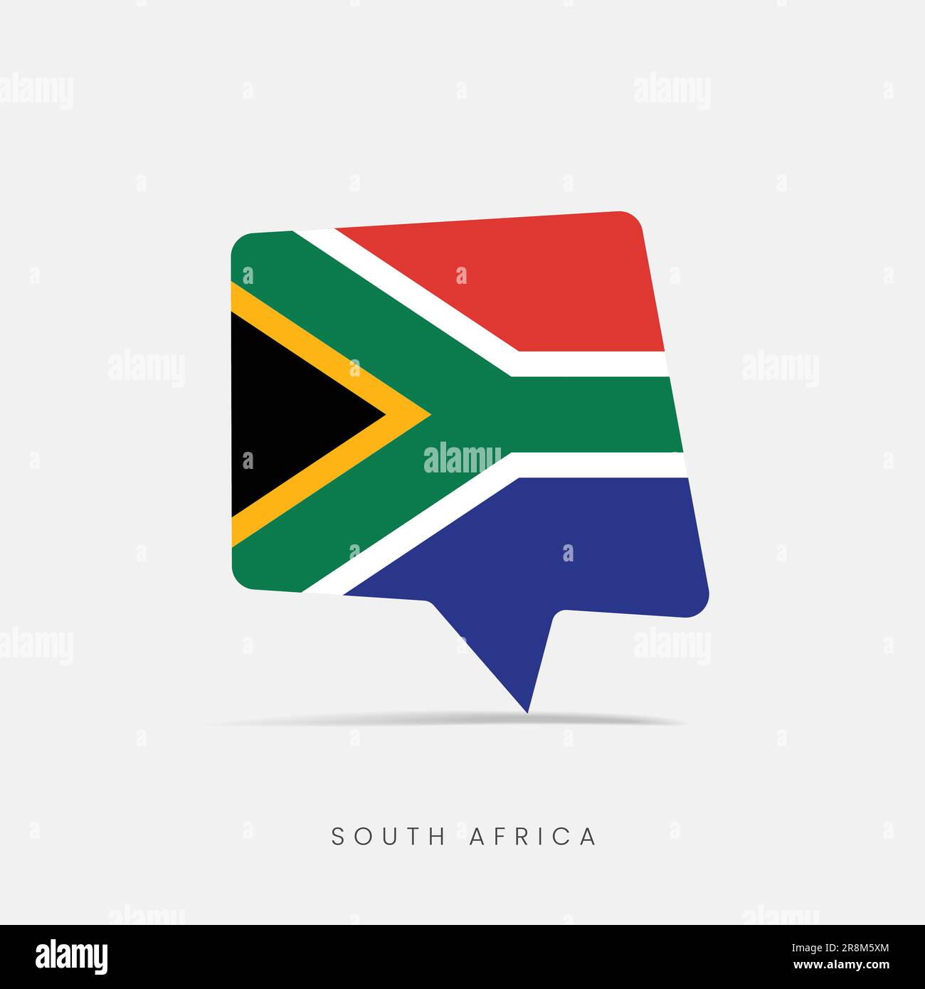 South Africa flag bubble chat icon Stock Vector