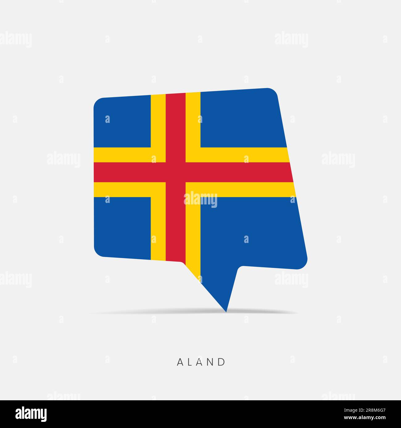 Aland flag bubble chat icon Stock Vector
