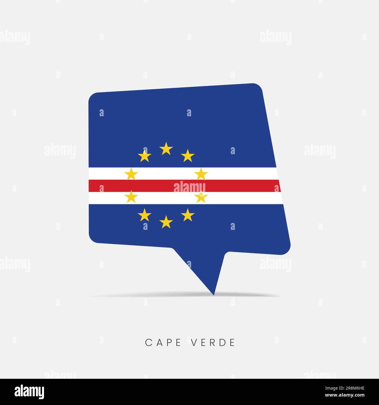 Cape Verde flag bubble chat icon Stock Vector