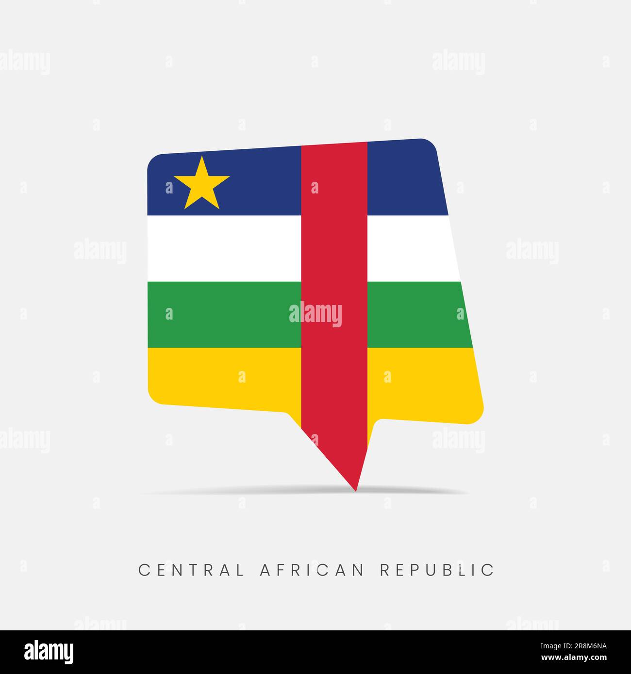 Central African Republic flag bubble chat icon Stock Vector