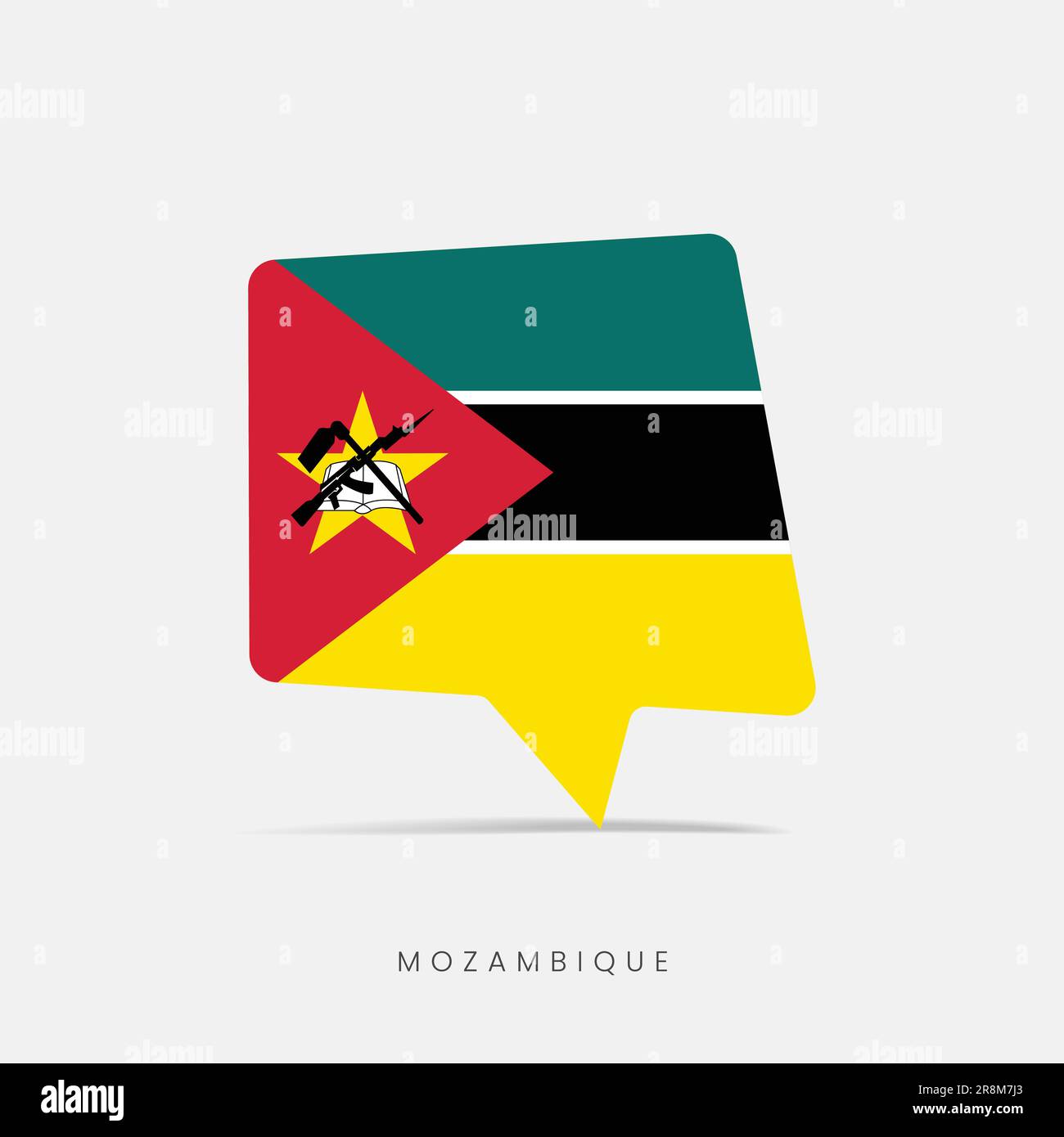 Mozambique flag bubble chat icon Stock Vector