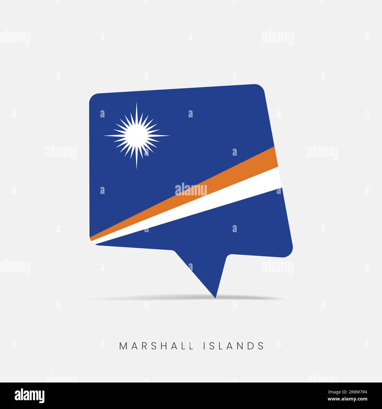 Marshall Islands flag bubble chat icon Stock Vector