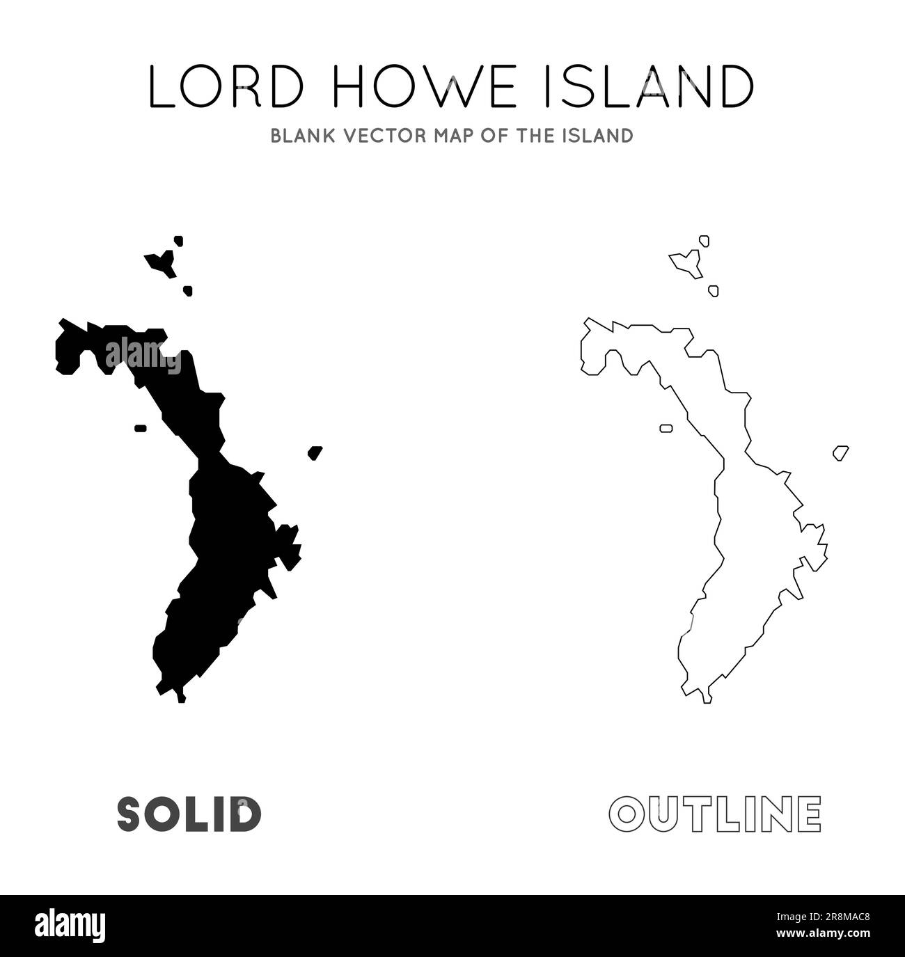 Lord Howe Island map. Borders of Lord Howe Island for your infographic ...