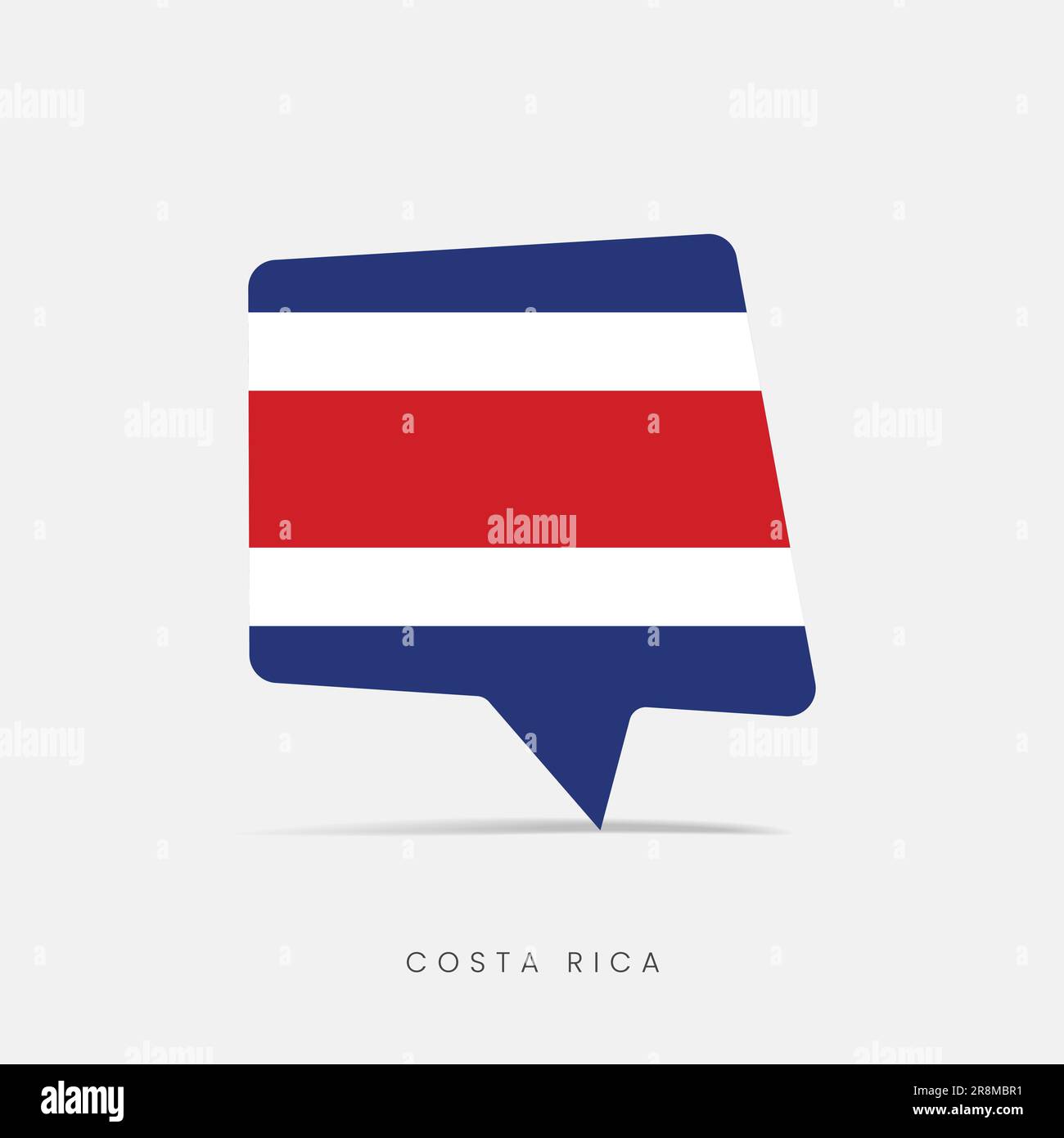 Costa Rica flag bubble chat icon Stock Vector