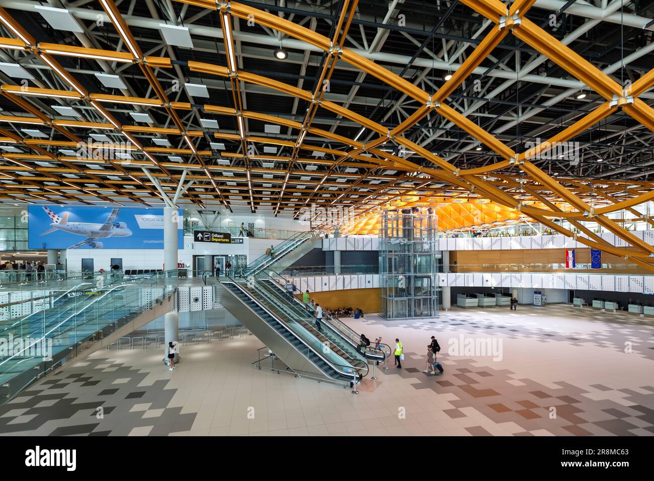 Split, Croatia - May 27, 2023: Terminal of Split Airport (SPU) in Croatia. Stock Photo