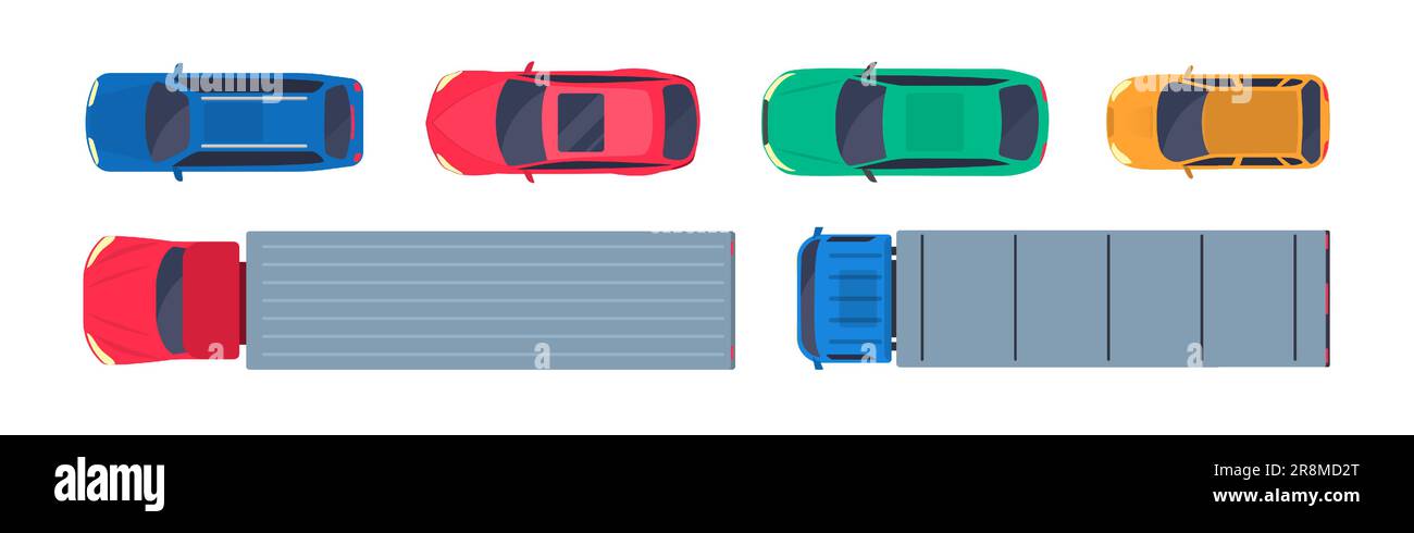 Top view cars flat icon set Stock Vector Image & Art - Alamy