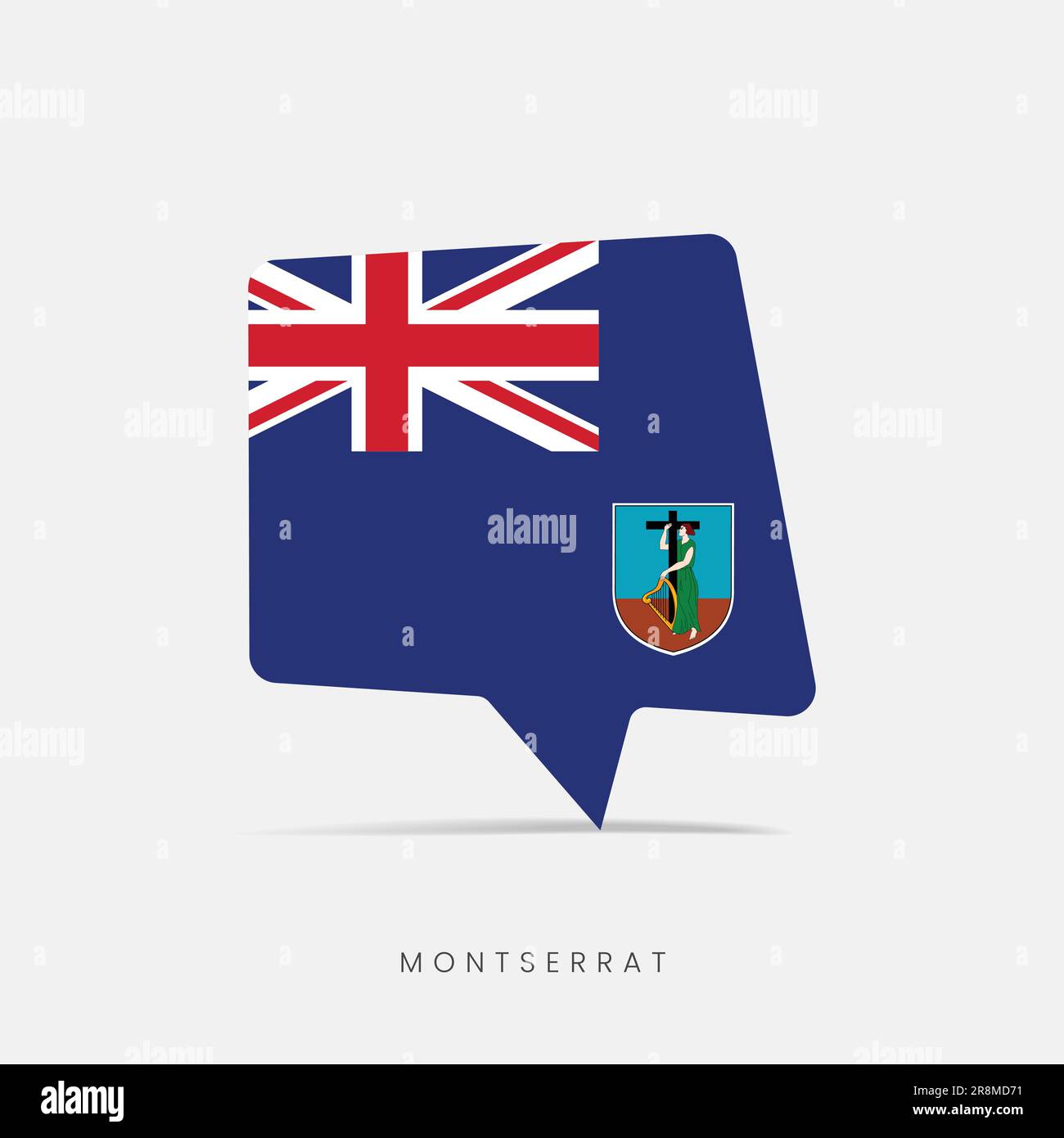 Montserrat flag bubble chat icon Stock Vector