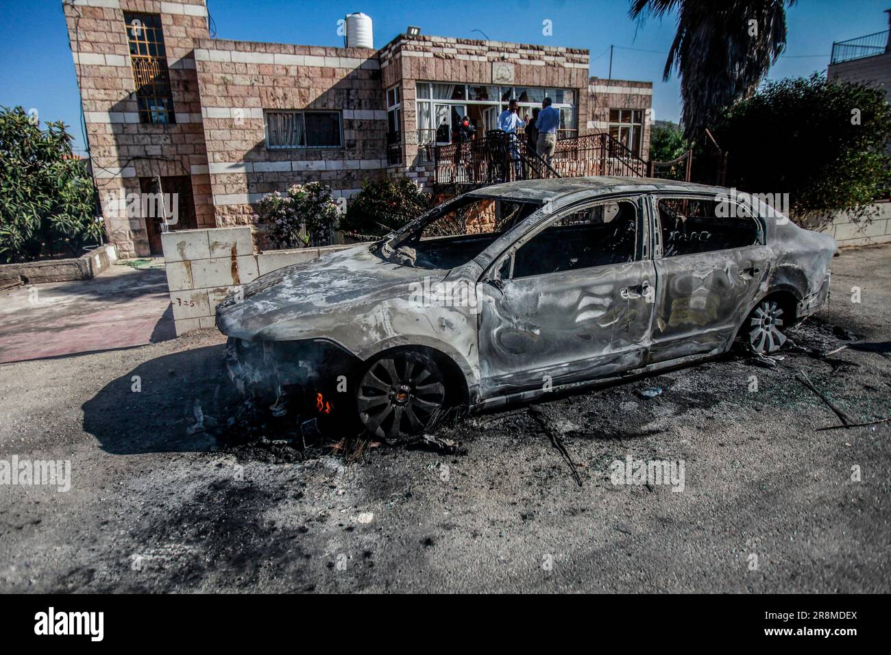 Ramallah, Palestine. 21st June, 2023. A view of burnt Palestinian house