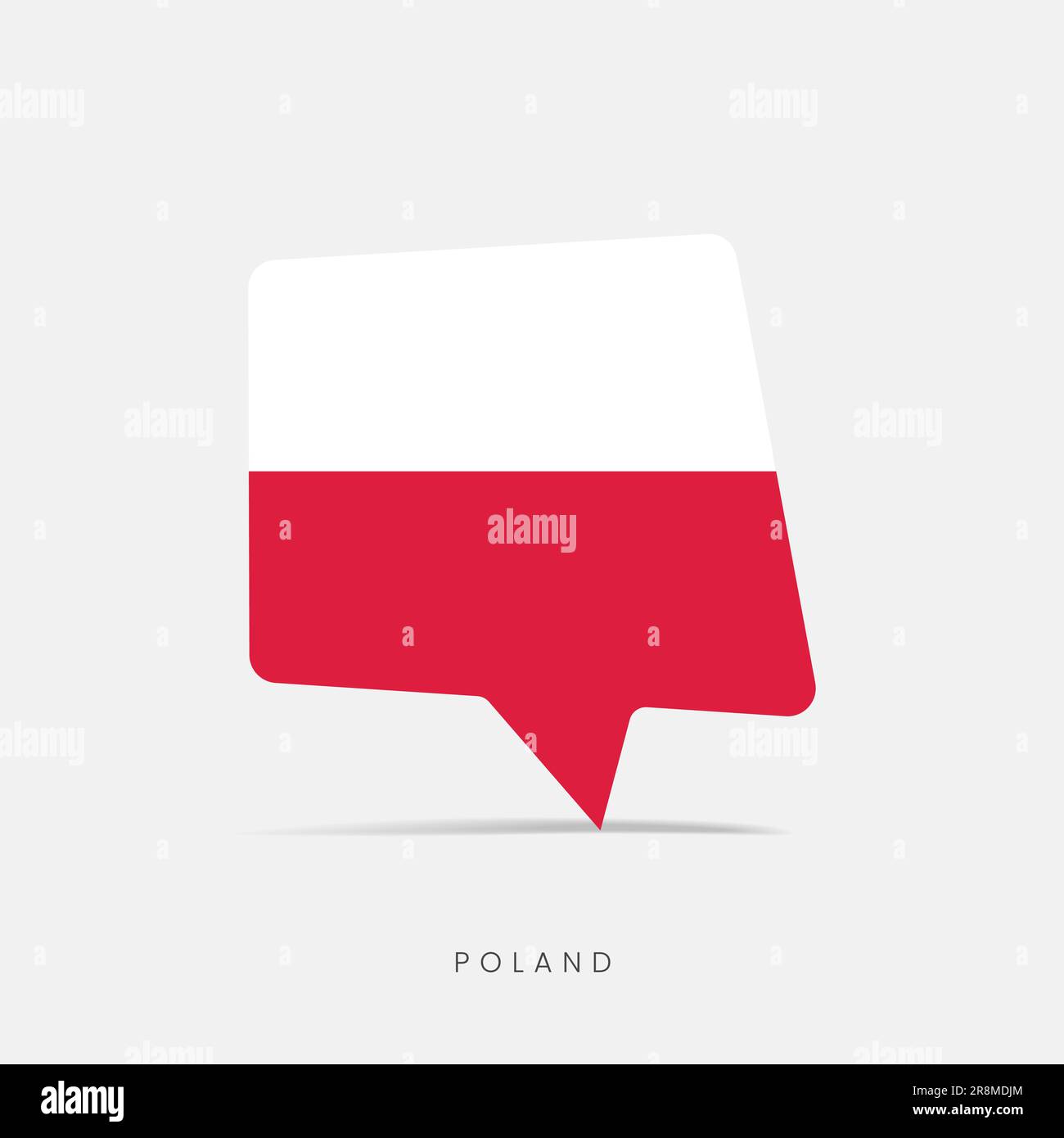 Poland flag bubble chat icon Stock Vector