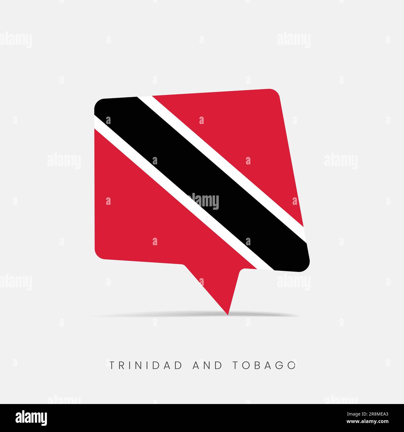 Trinidad & Tobago flag bubble chat icon Stock Vector
