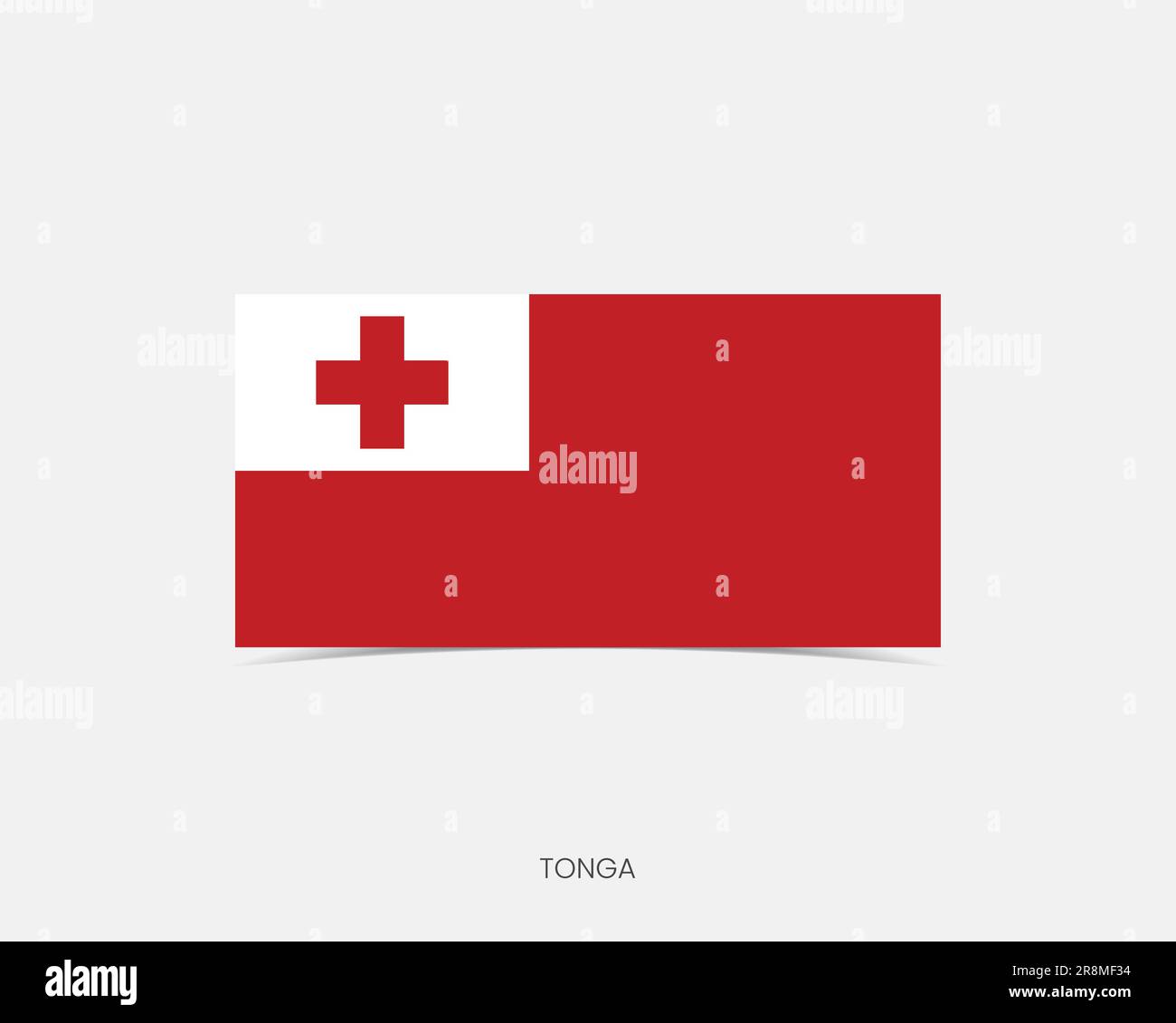 Tonga Rectangle flag icon with shadow Stock Vector Image & Art - Alamy