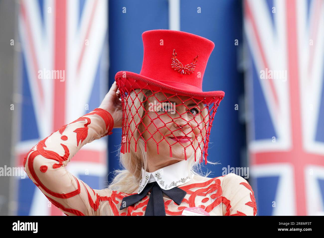 Racegoer Victoria Grant ahead of day three of Royal Ascot at Ascot Racecourse, Berkshire. Picture date: Thursday June 22, 2023. Stock Photo