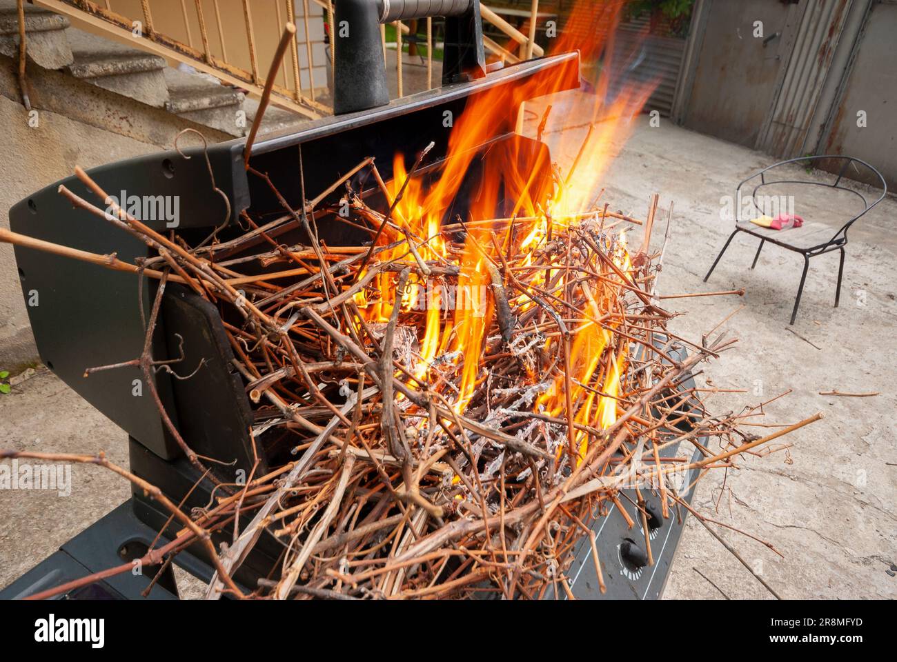 Chimney stone barbecue grill hi-res stock photography and images - Alamy