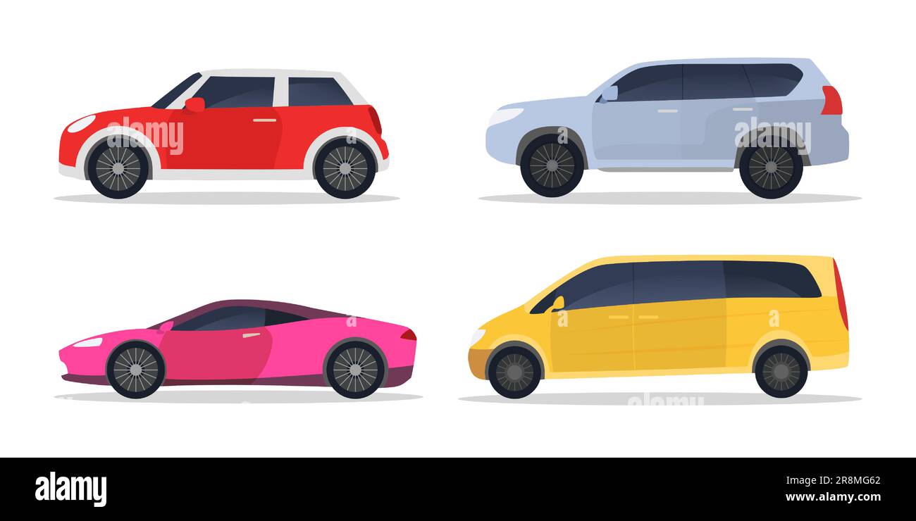 City cars set Stock Vector