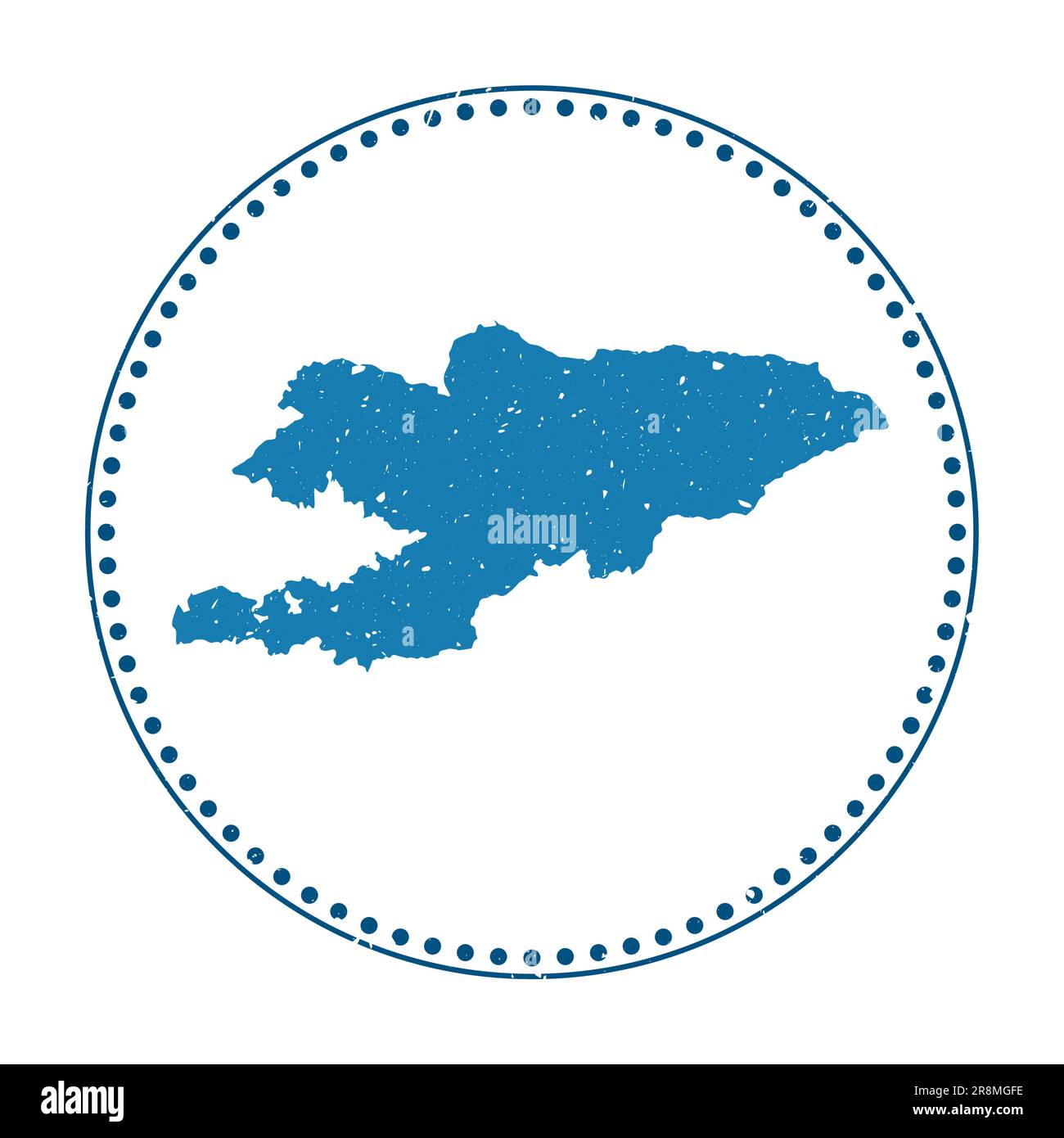 Kyrgyzstan sticker. Travel rubber stamp with map of country, vector illustration. Stock Vector