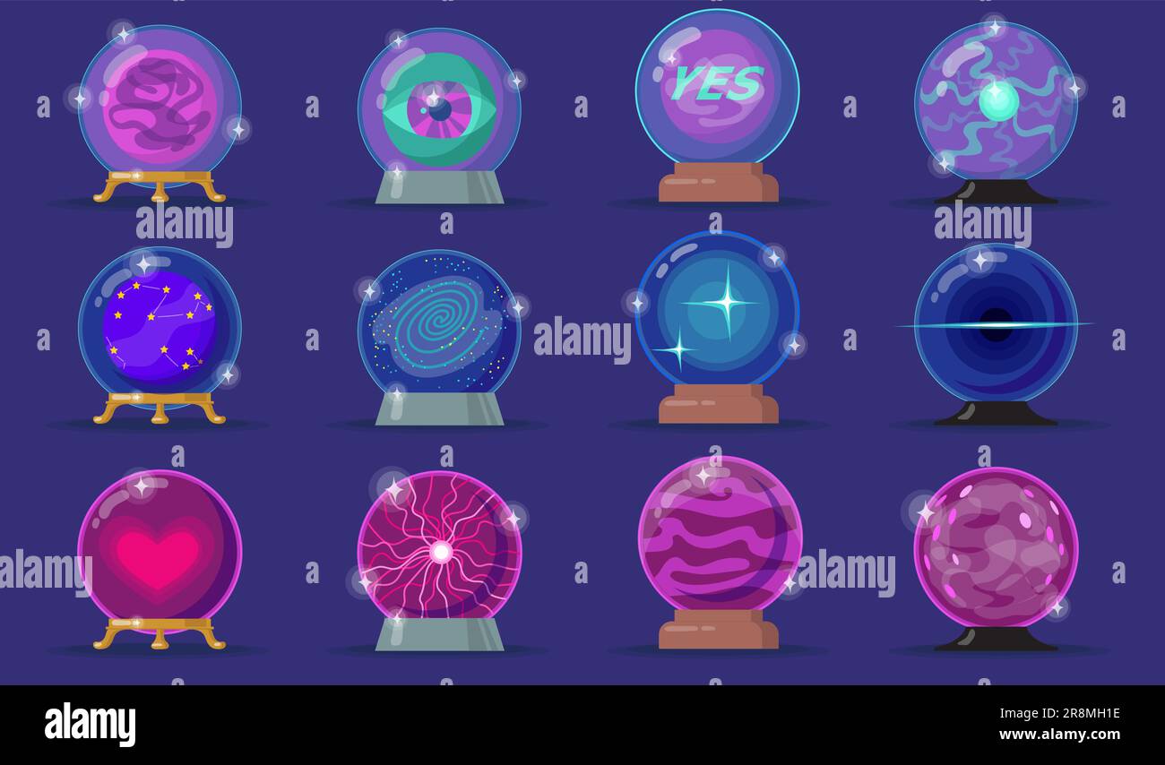 Various magic balls flat icon set Stock Vector Image & Art - Alamy