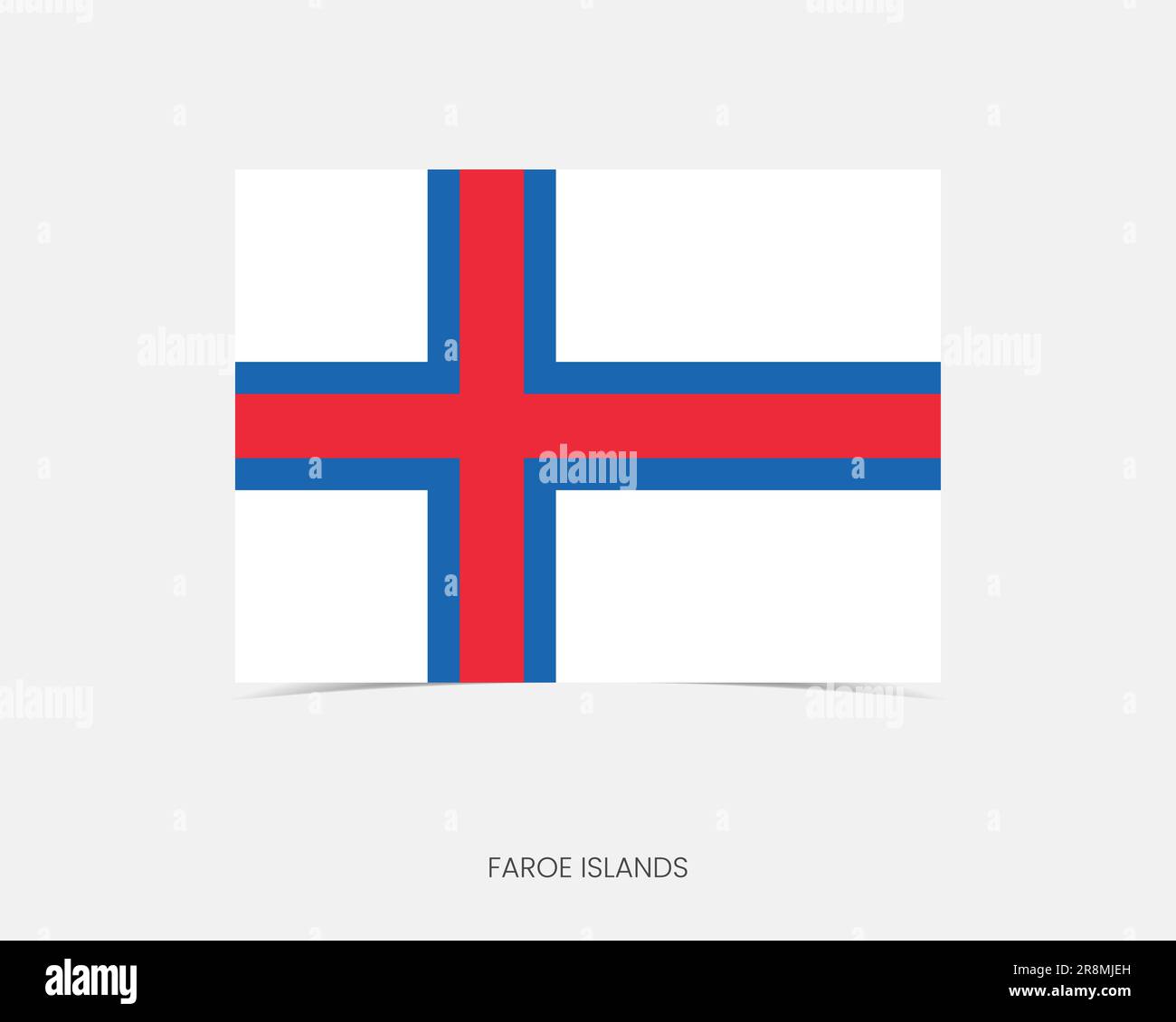 Faroe Islands Rectangle flag icon with shadow Stock Vector Image & Art ...