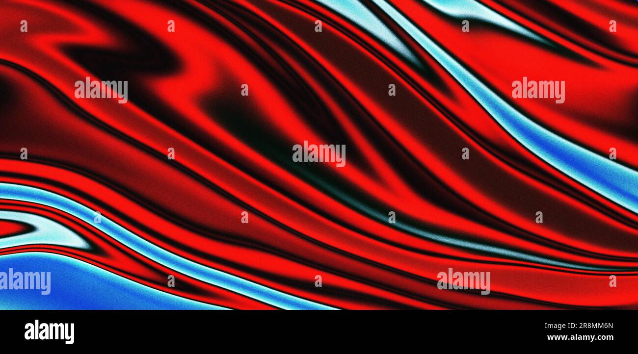 abstract black red blue background, water fluid movement, grunge grainy texture, fancy wide web banner Stock Photo