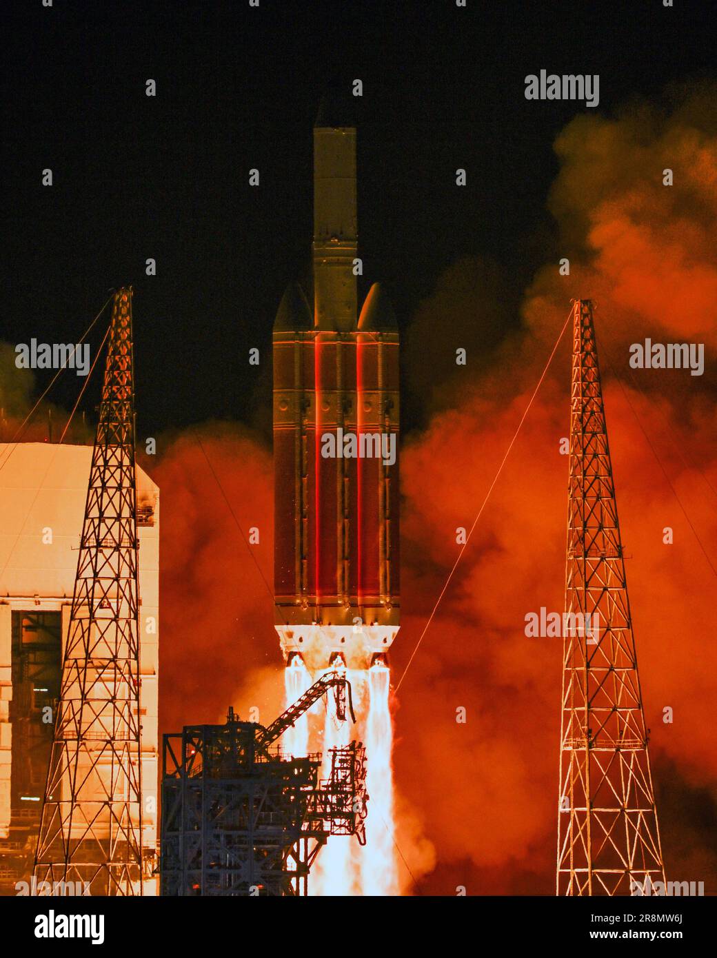 A United Launch Alliance Delta IV Heavy rocket launches the NROL 68 satellite for the US National Reconnaissance Office from Complex 37 at the Cape Canaveral Space Force Station, Florida on Thursday, June 22, 2023. Photo by Joe Marino/UPI Credit: UPI/Alamy Live News Stock Photo