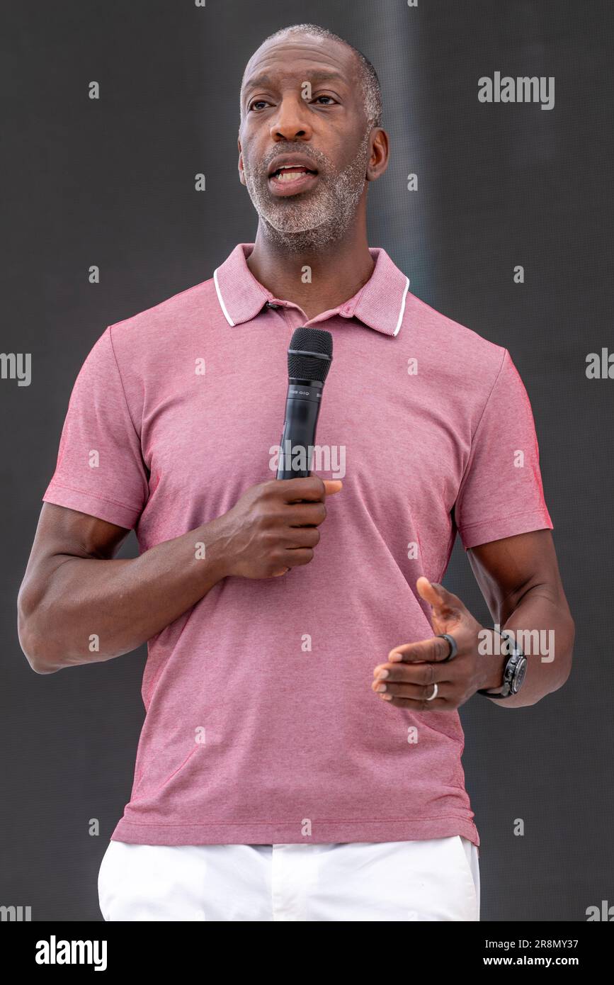 Cannes, France June 22 2023 Michael Johnson (Atlanta 96 Olympics