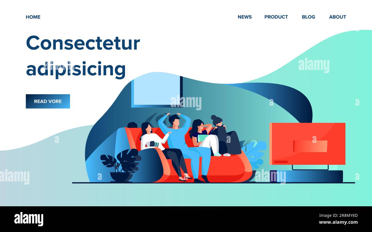 Friends watching horror movie Stock Vector Image & Art Alamy