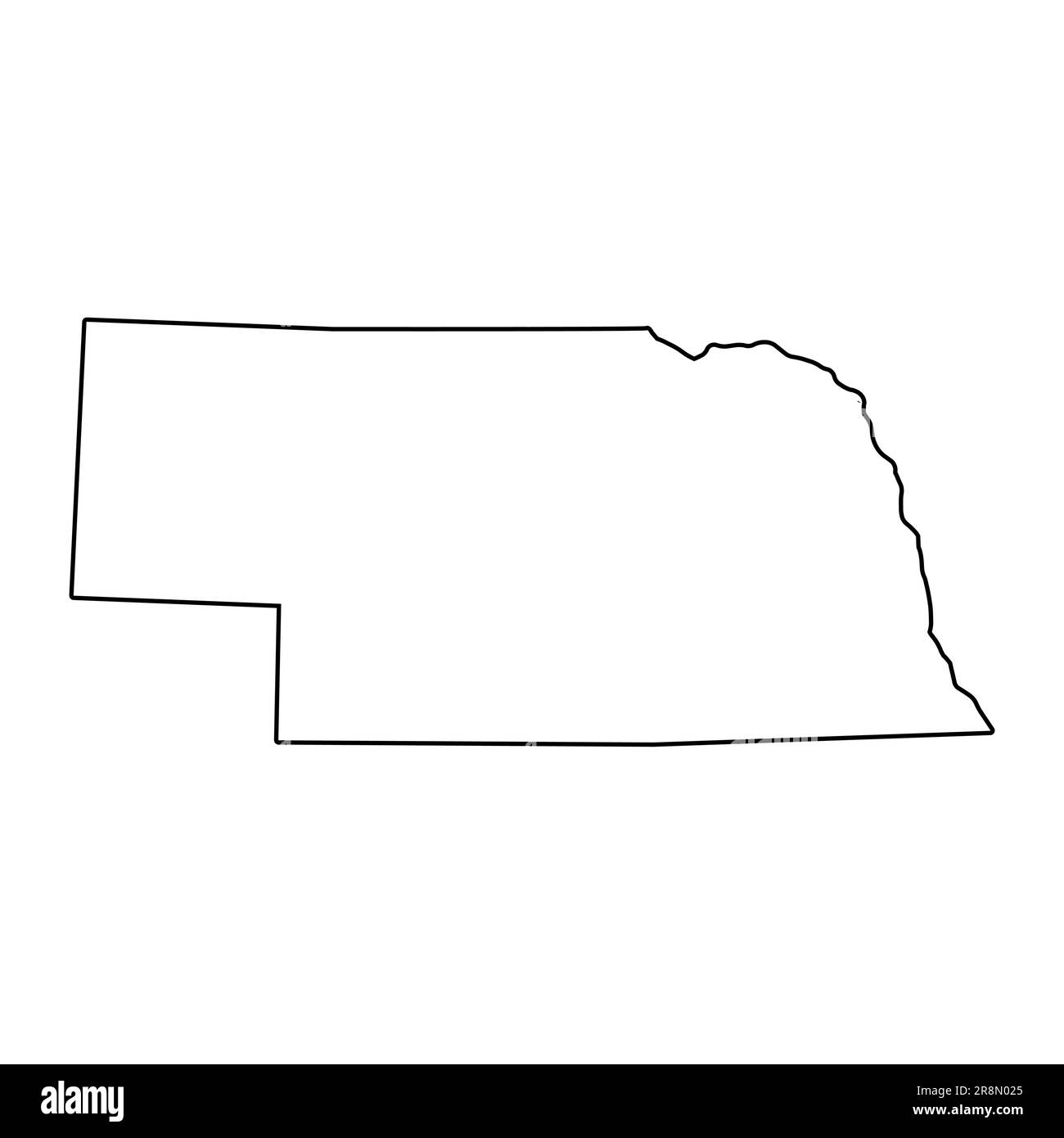 Nebraska map shape united states - Nebraska Map Shape United States Of America Flat Concept Icon Symbol Vector Illustration 2R8N025 