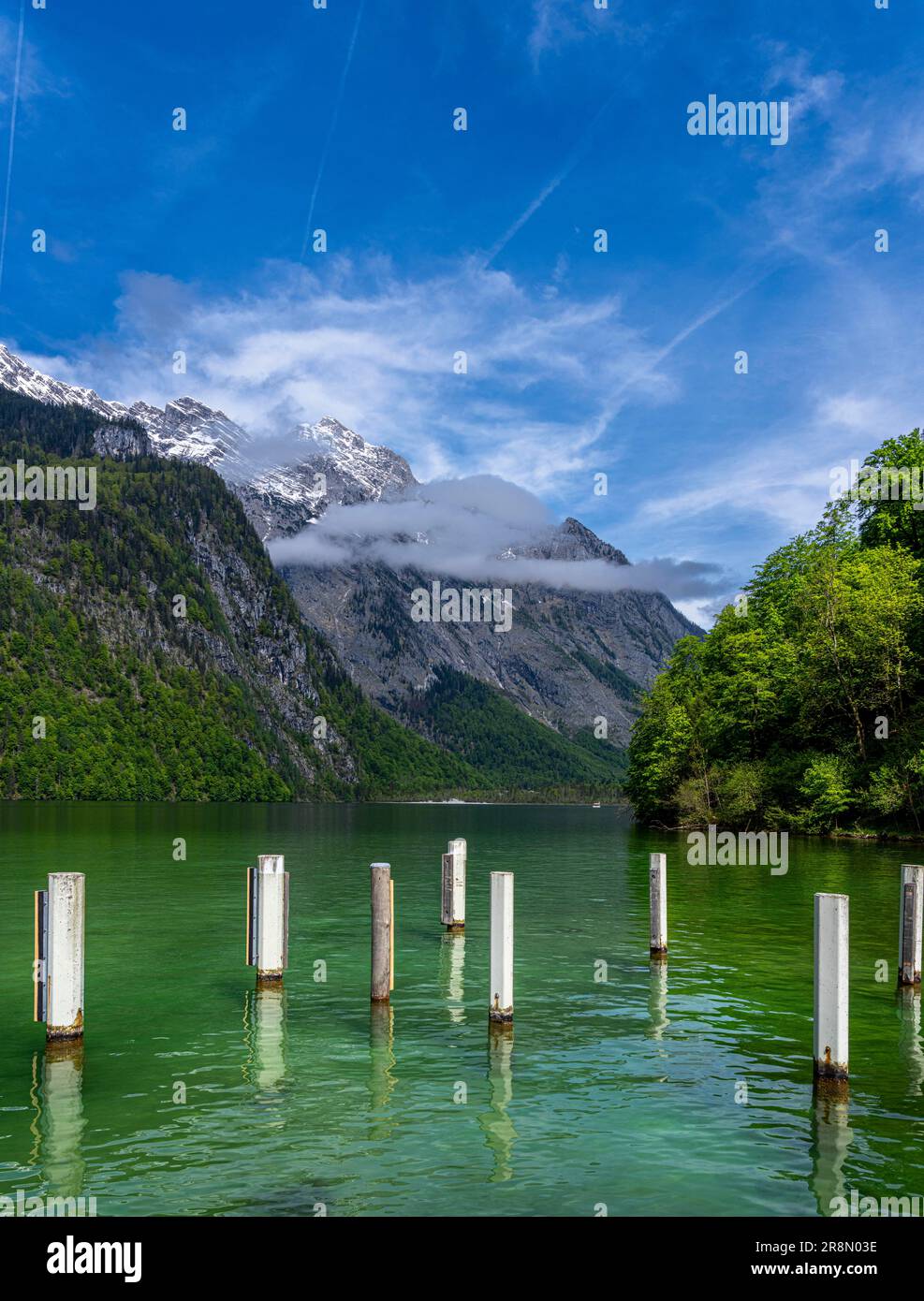 Lake Koenigssee, Berchtesgadener Land nature reserve, Bavaria, Germany ...