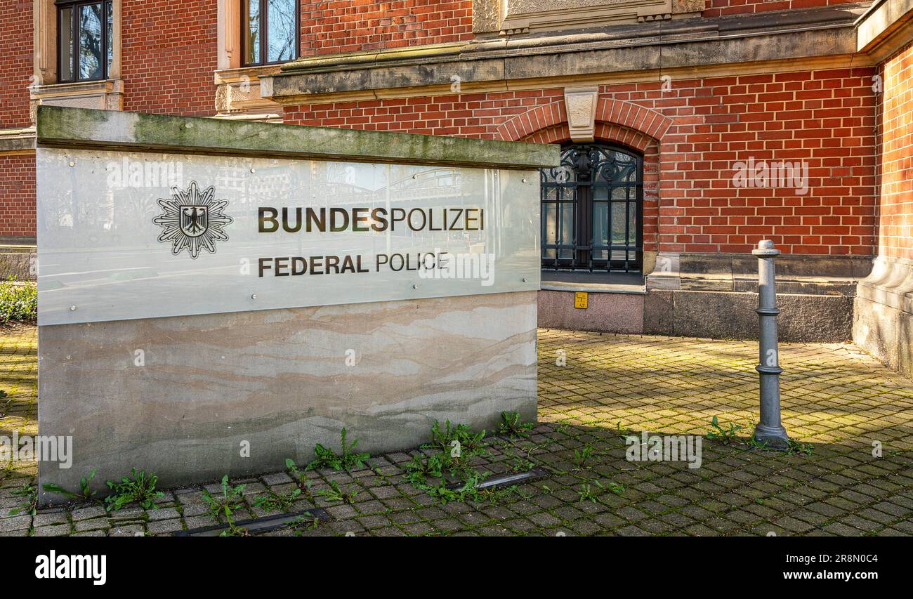 Federal Police, Schöneberger Ufer, Berlin, Germany Stock Photo