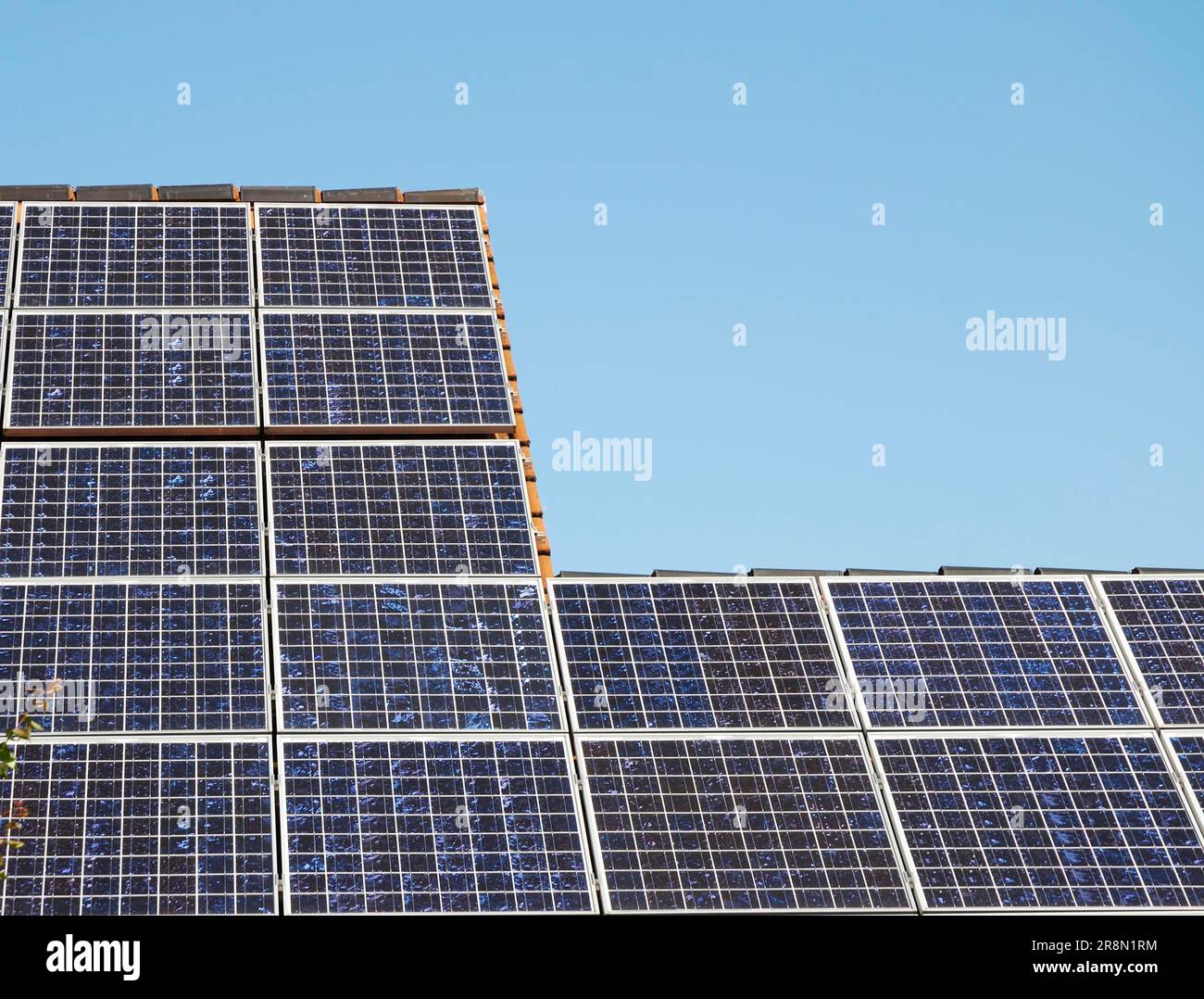 Alternative energy with solar panels Stock Photo