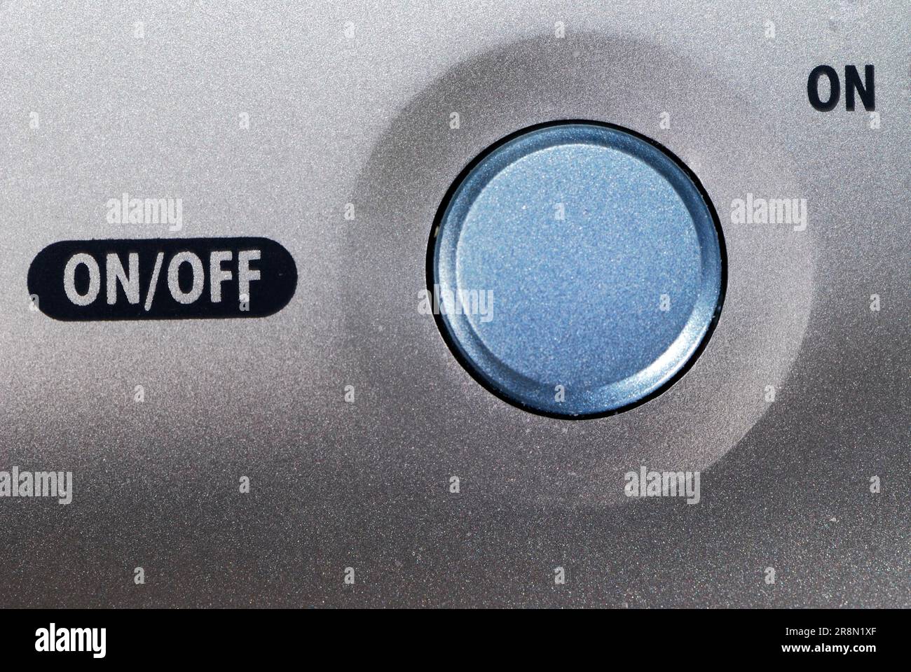 Power button of a clock radio Stock Photo Alamy