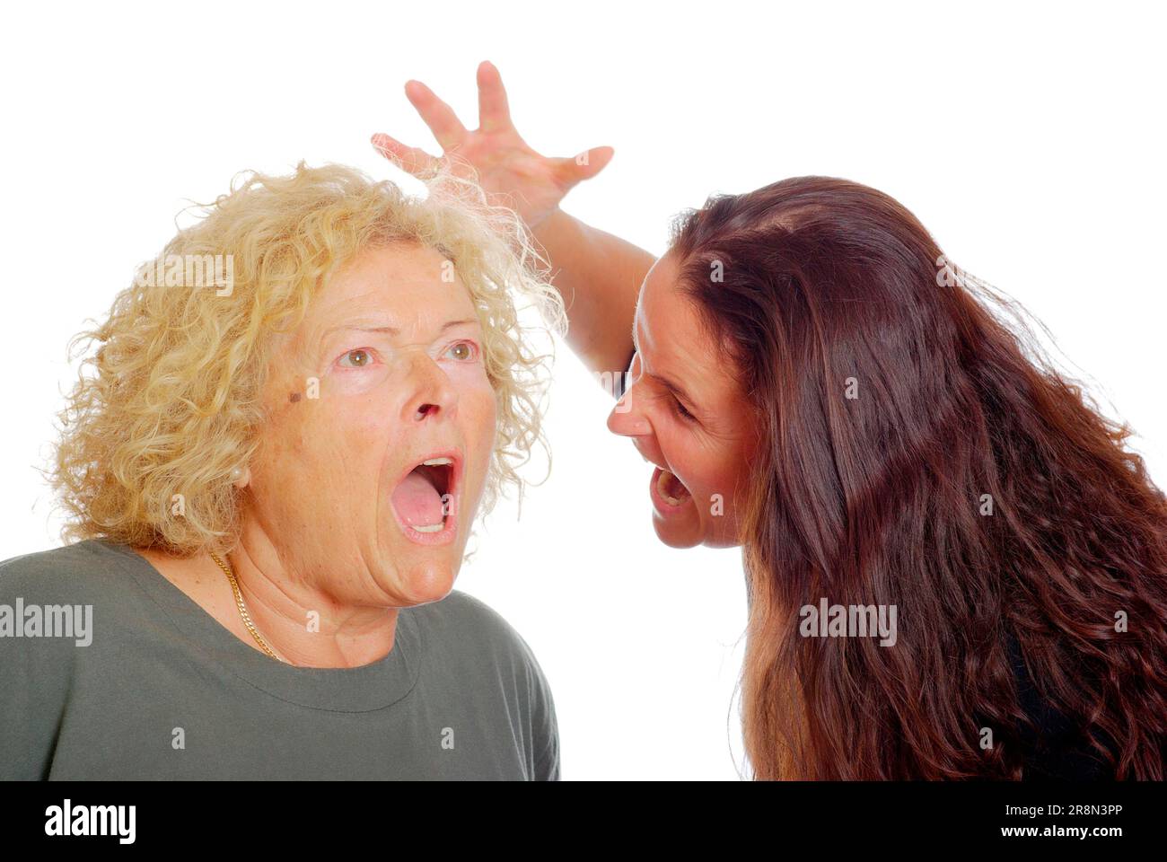 Daughter yelling at mother Stock Photo Alamy