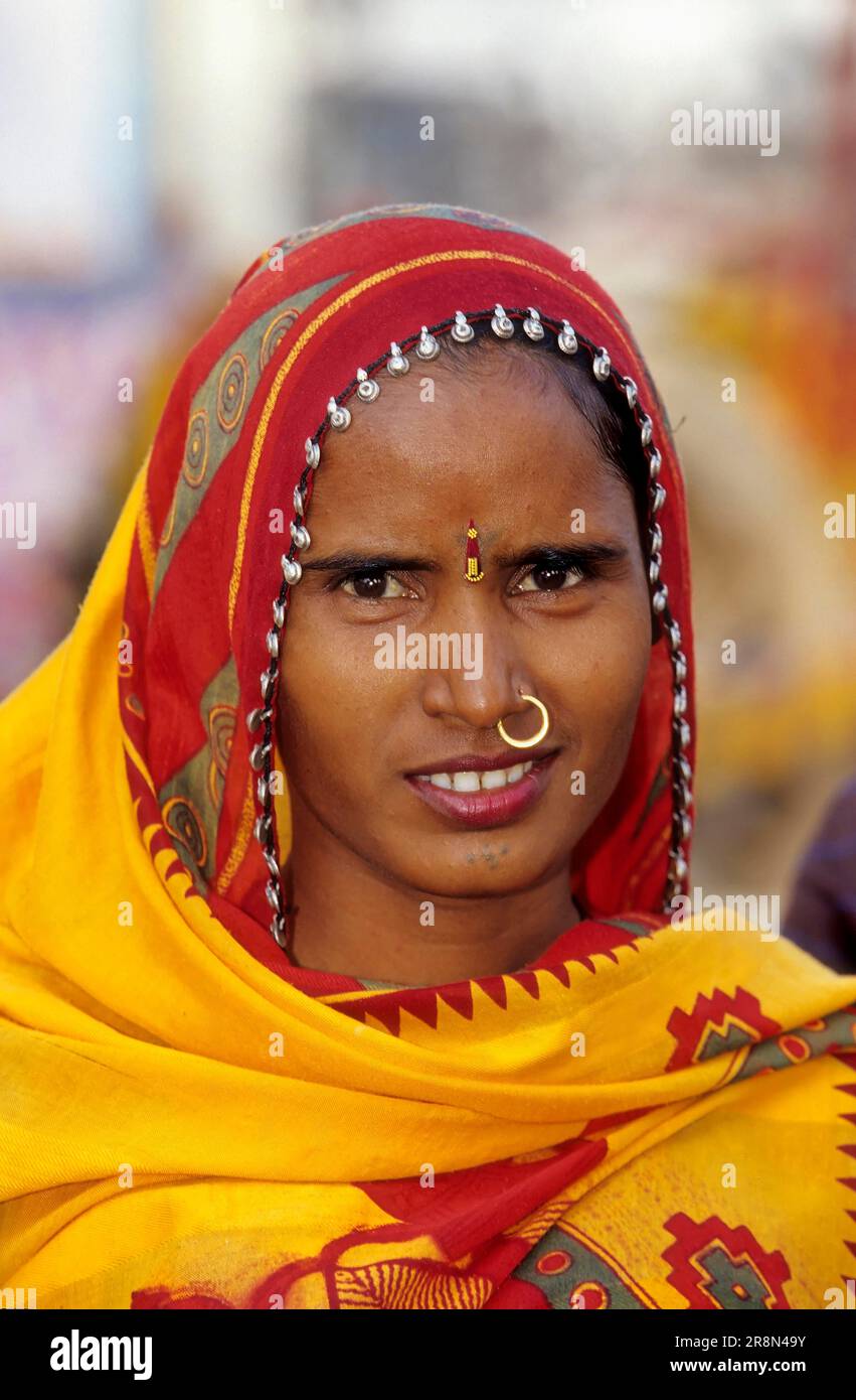 Indian Woman, Indian Family, Corbett, India Stock Photo
