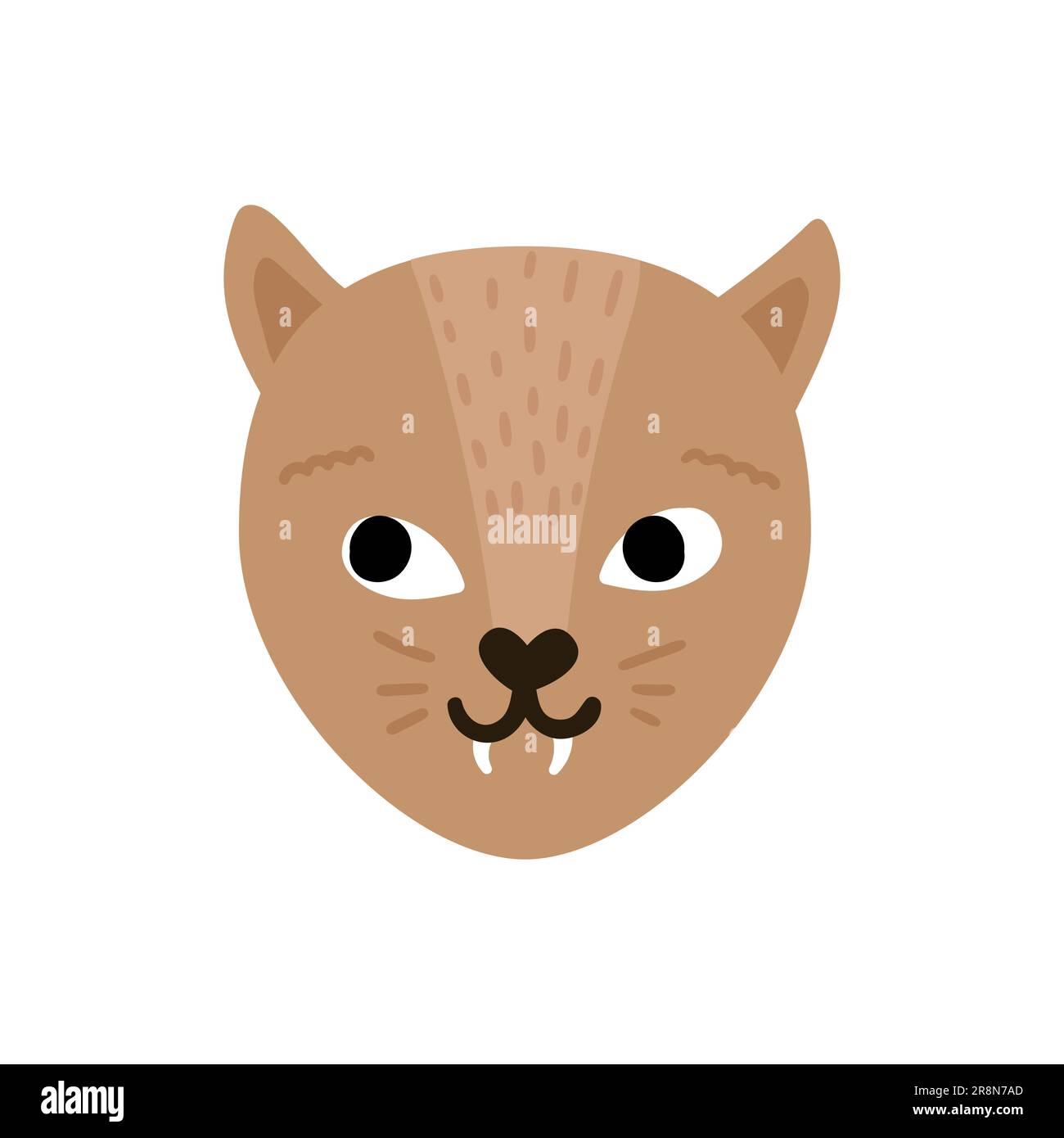 Tiger angry reaction expresion facial emoji vector. Jungle cat