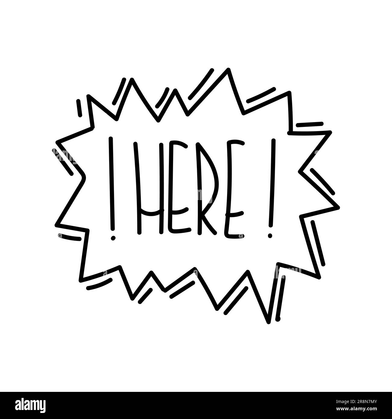 Doodle speech bubble in comic hand drawn style. dialog windows with