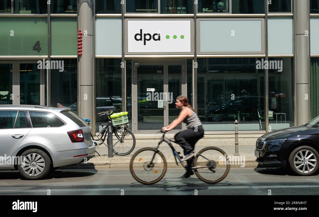 German Press Agency dpa, X8 office building, Rudi-Dutschke-Strasse, Markgrafenstrasse, Kreuzberg, Friedrichshain-Kreuzberg, Berlin, Germany Stock Photo