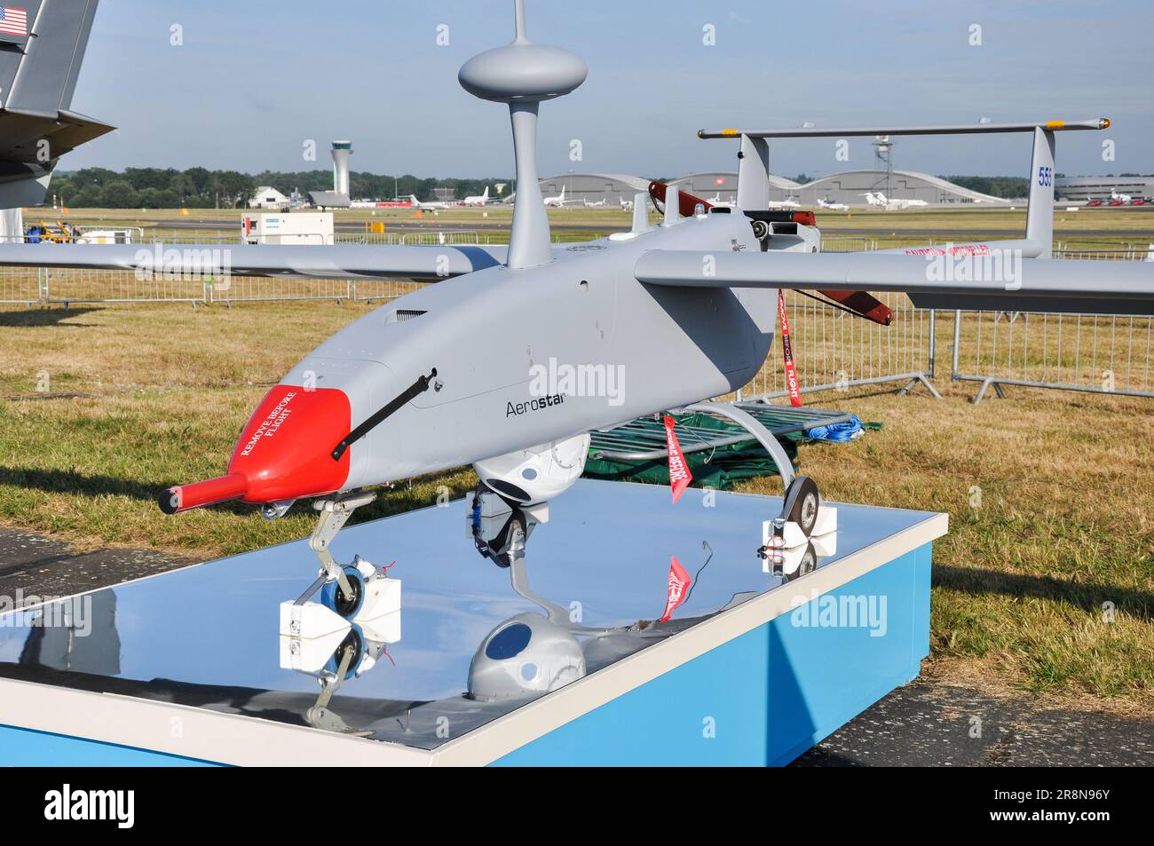 Aerostar Tactical Unmanned Aerial Vehicle designed & built by Aeronautics Defence Systems for Israel military. Intelligence, surveillance, recce UAV Stock Photo