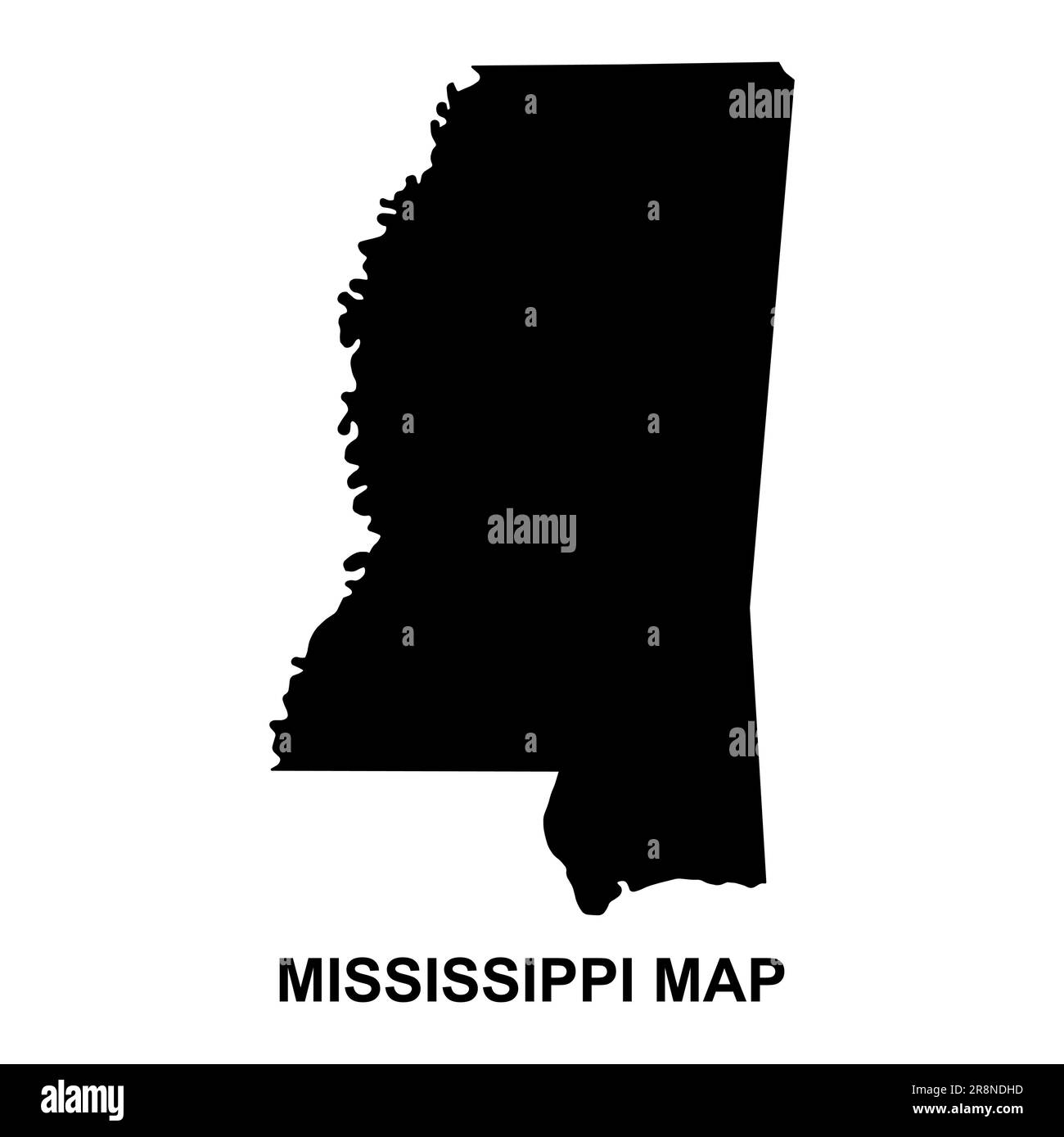 Mississippi map shape united states - Mississippi Map Shape United States Of America Flat Concept Icon Symbol Vector Illustration 2R8NDHD 