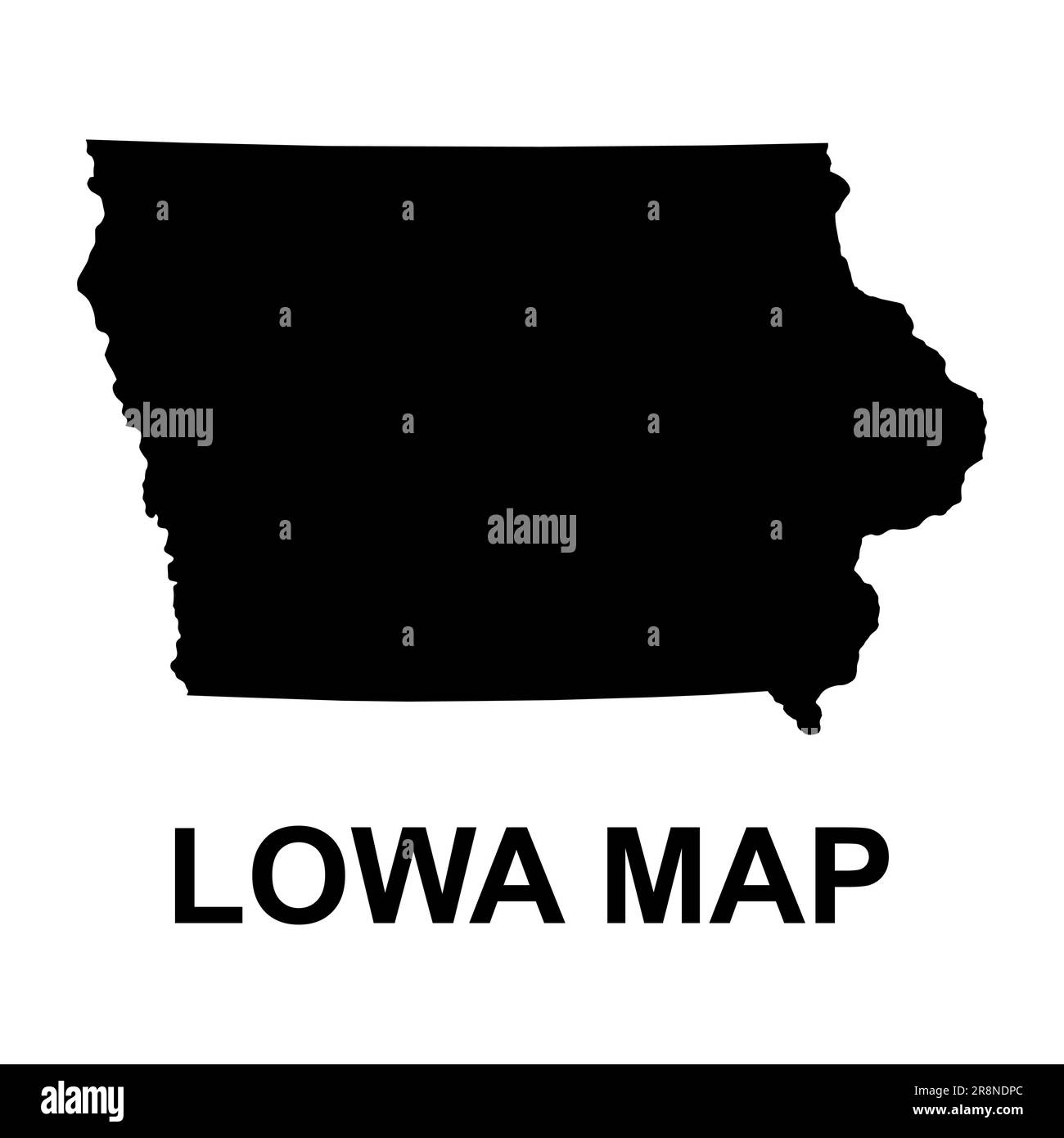Iowa map shape, united states of america. Flat concept icon symbol vector illustration Stock